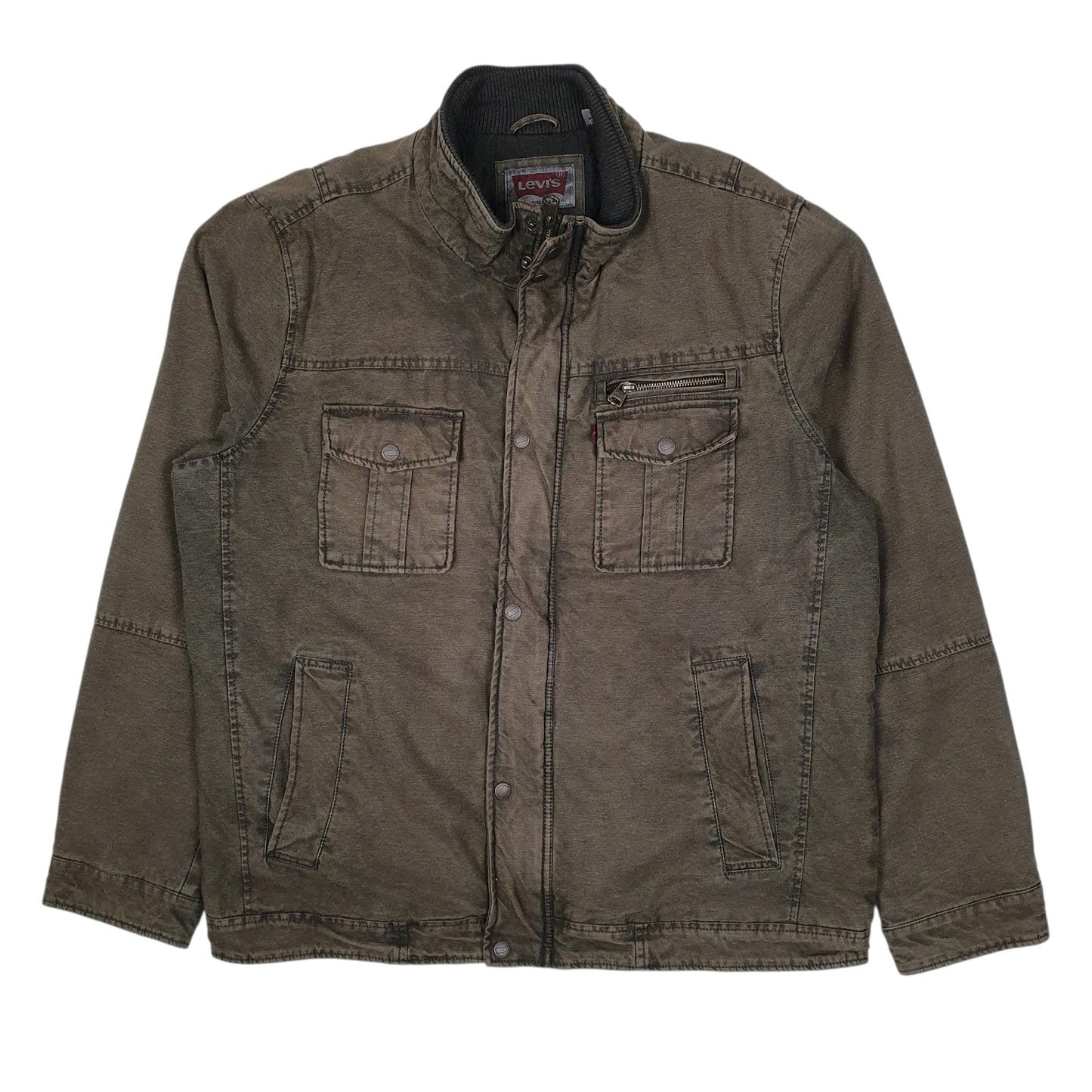 Mens Brown Levis Bomber Quilt Lined  Coat