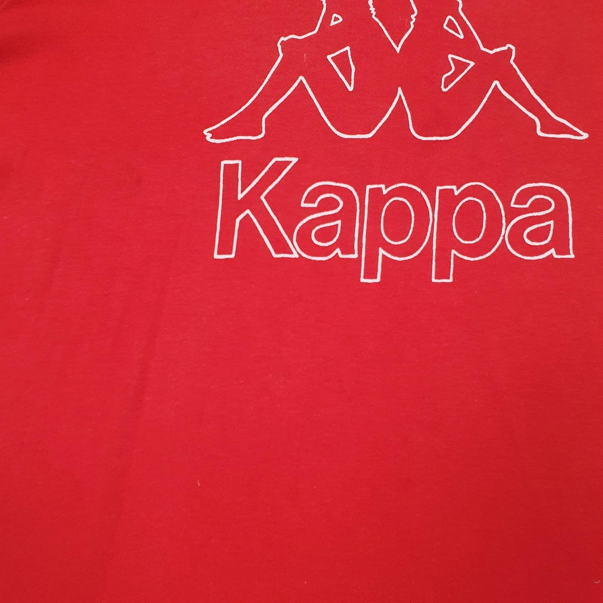 Mens Red Kappa Spellout Vintage  T Shirt