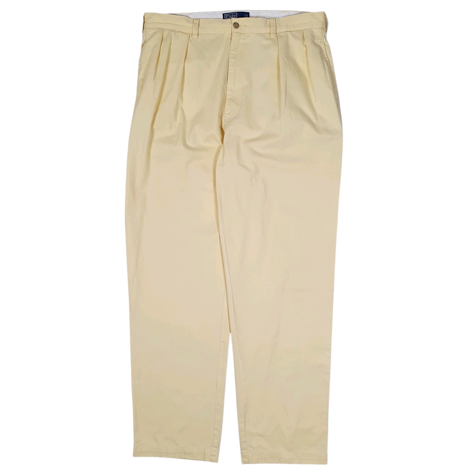 Mens Yellow Polo Ralph Lauren Andrew Pant Double Pleated Chino Trousers