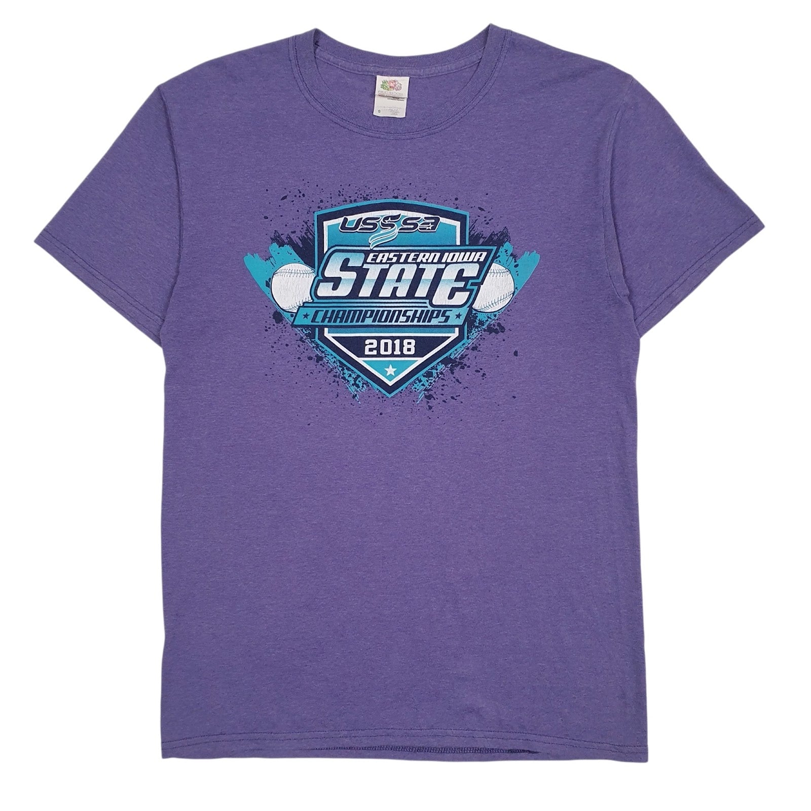 Mens Purple Fruit Of The Loom Eastern Iowa Championships Short Sleeve T Shirt