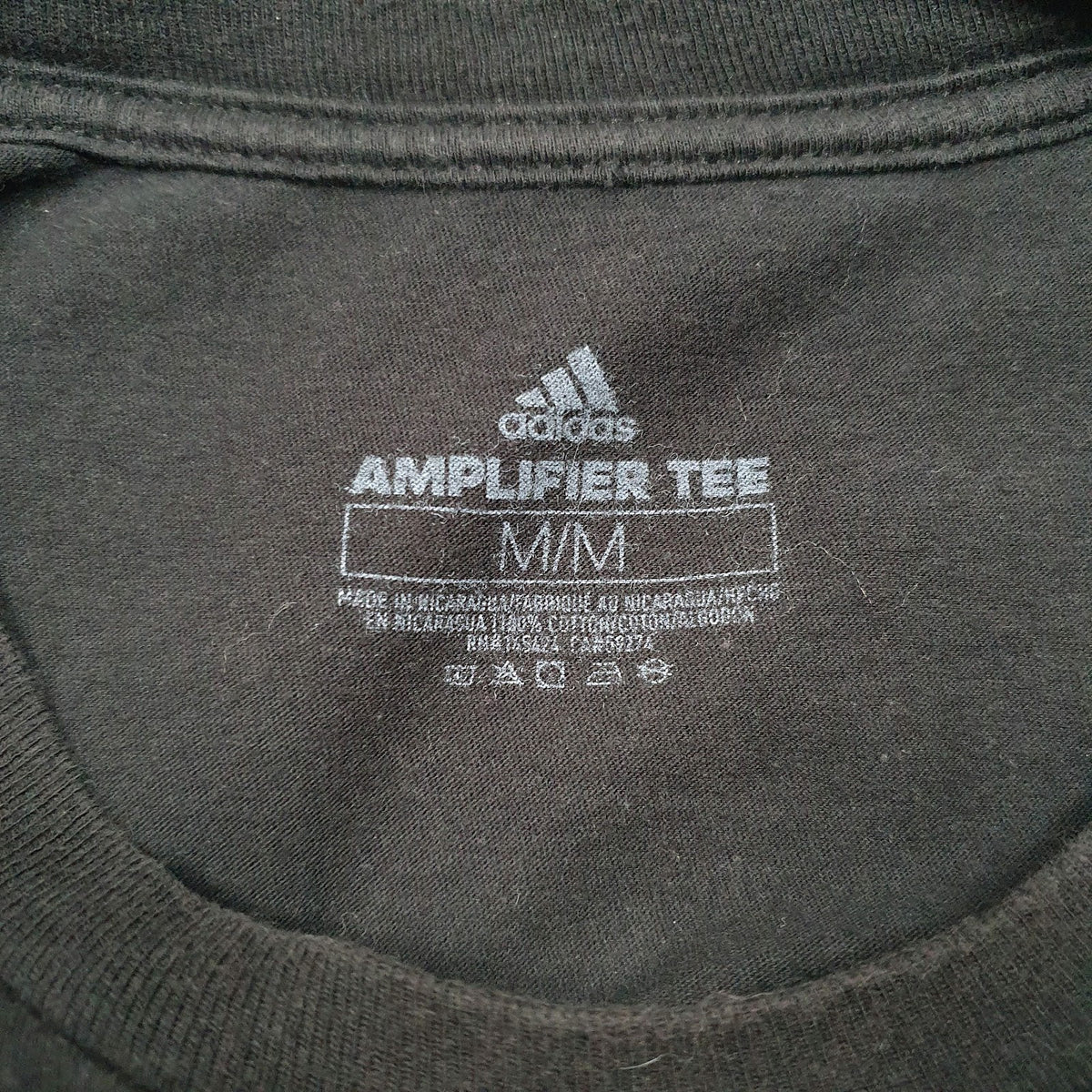 Mens Black Adidas Spellout  T Shirt