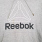 Mens Grey Reebok Spellout Hoodie Jumper