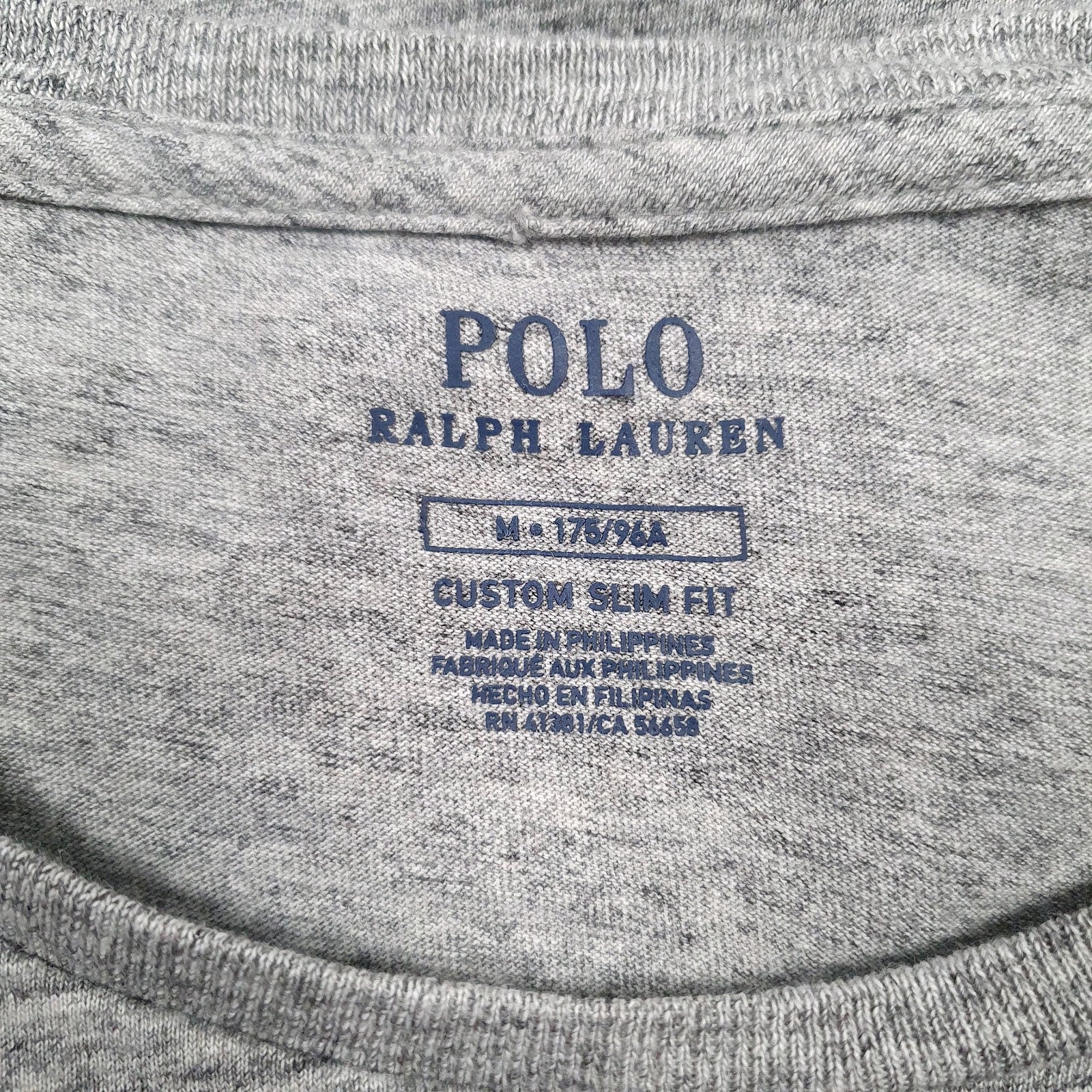 Mens Grey Polo Ralph Lauren Spellout  T Shirt