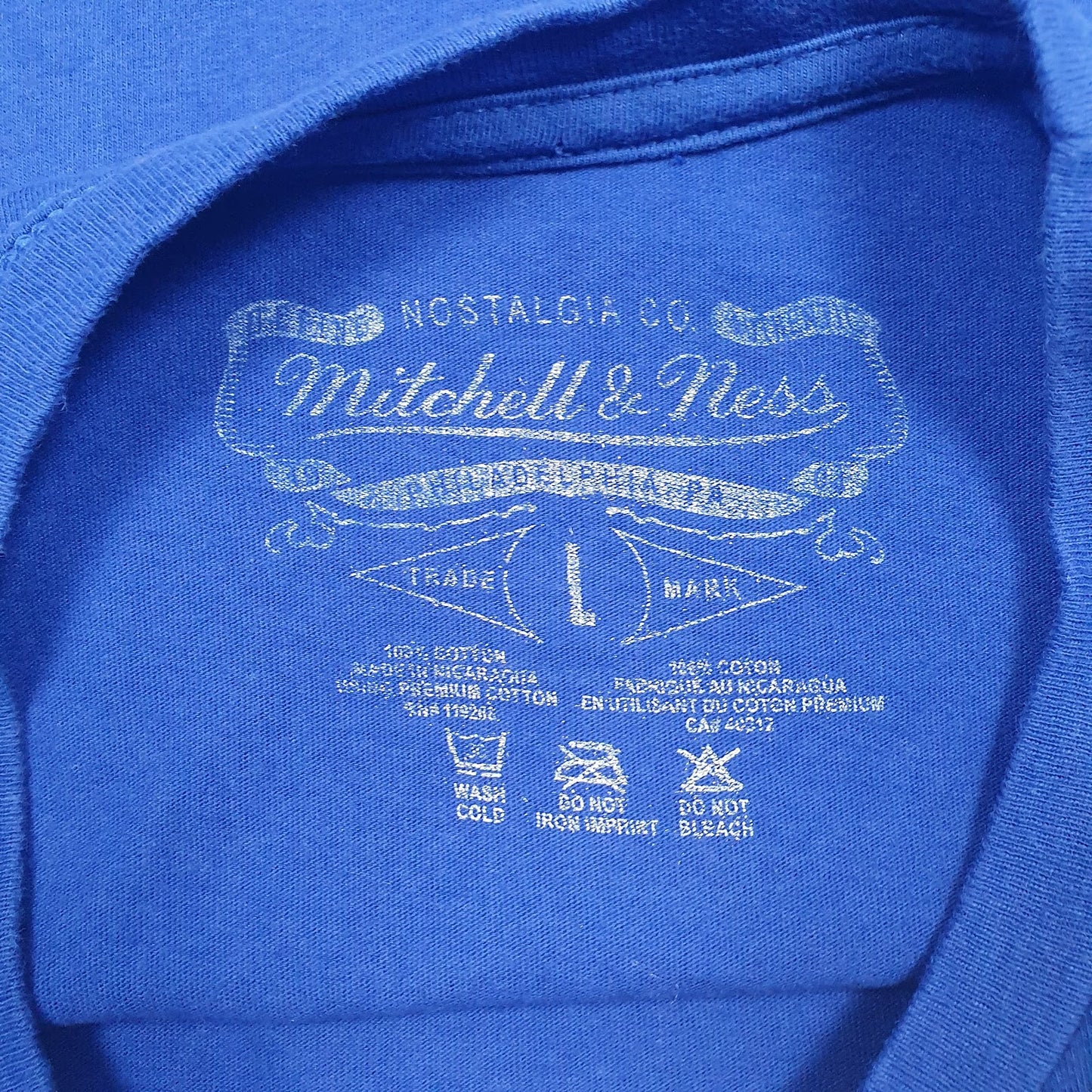 Mens Blue Mitchell & Ness Cavs  T Shirt