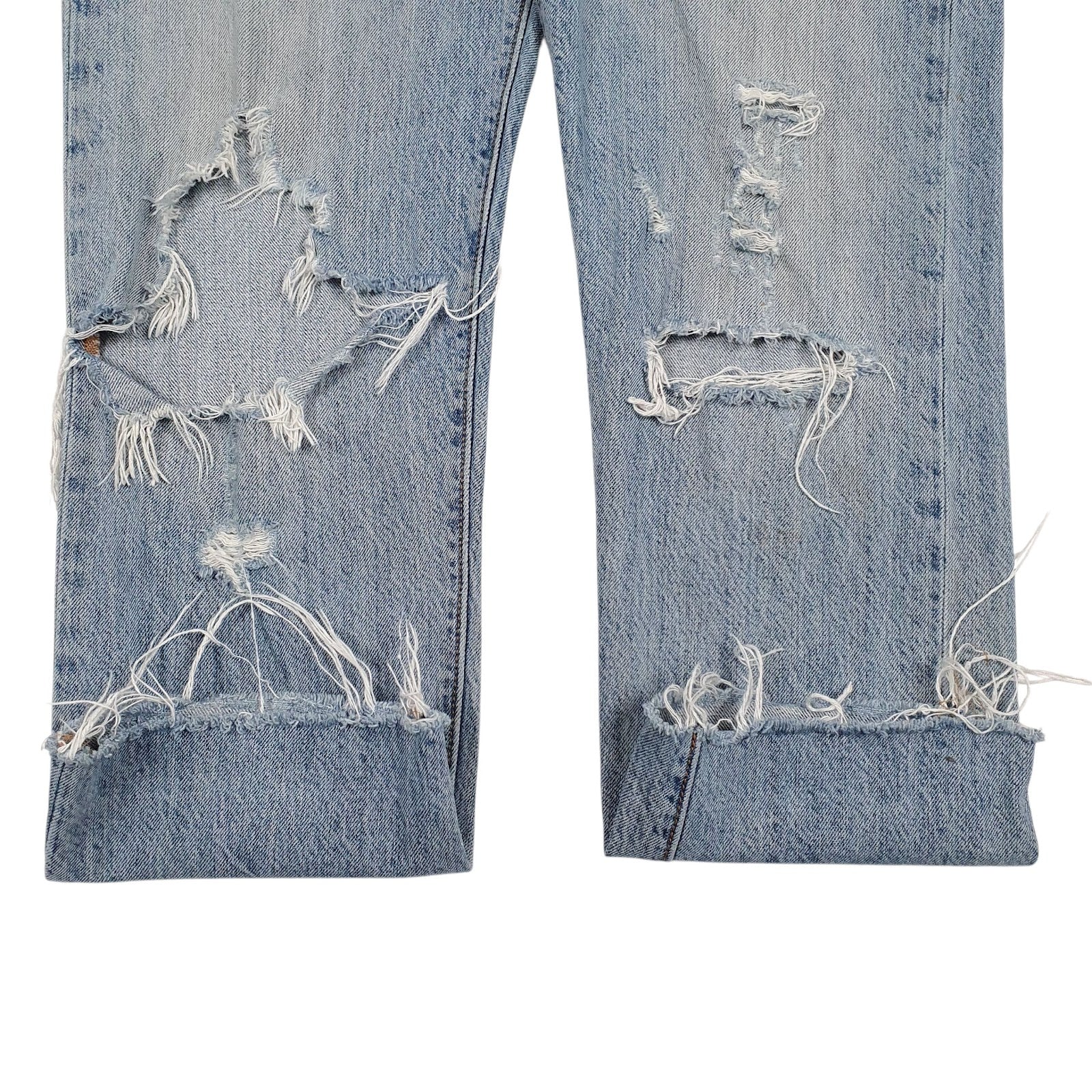 Mens Blue Levis Distressed  Jeans