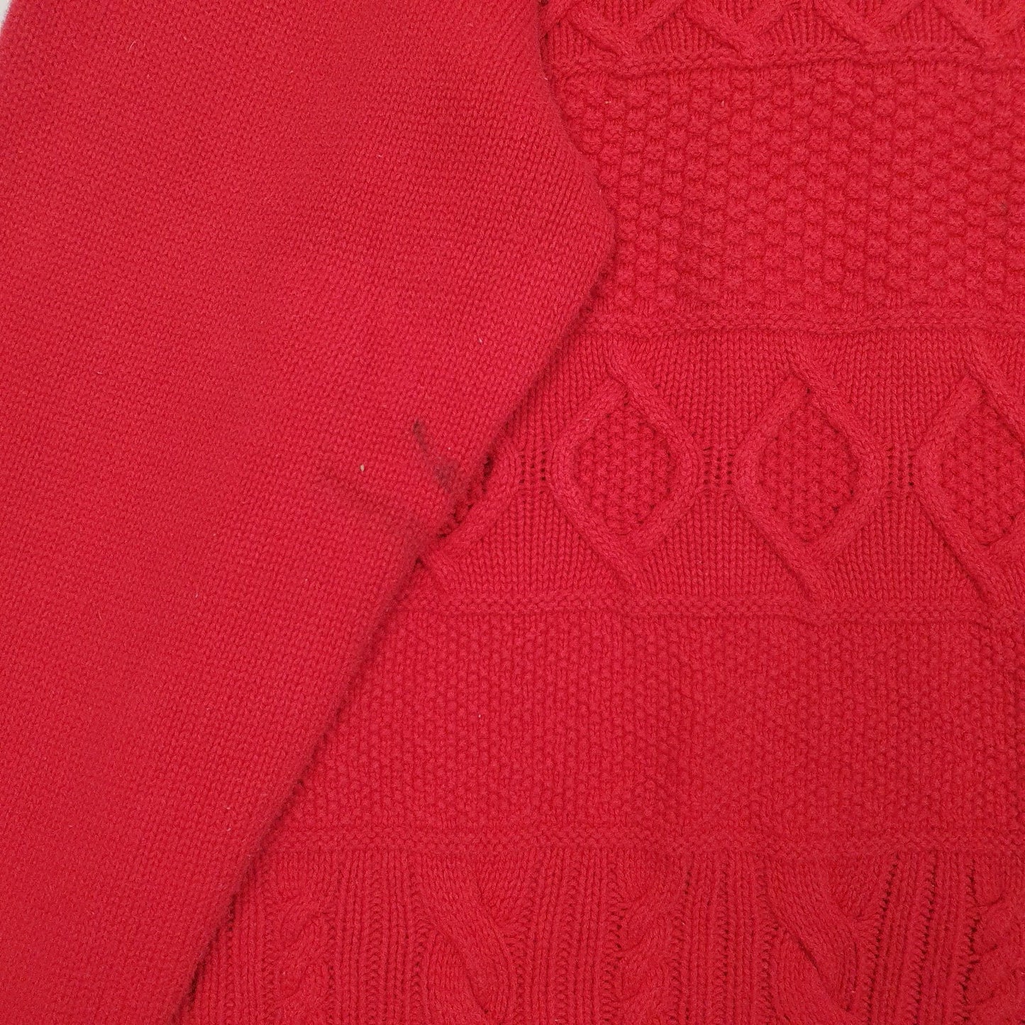 Mens Red Chaps Knit Quarter Zip Jumper
