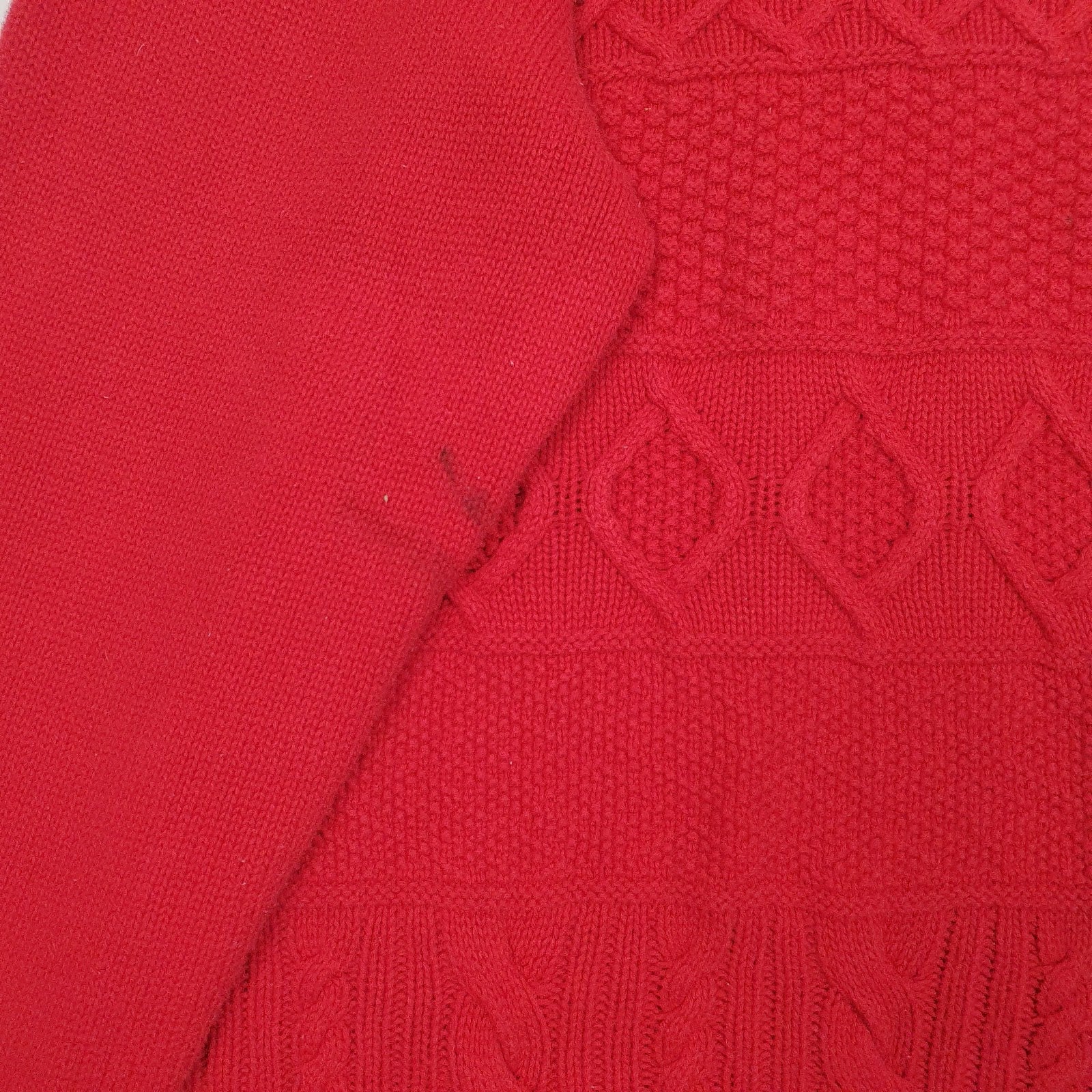Mens Red Chaps Knit Quarter Zip Jumper