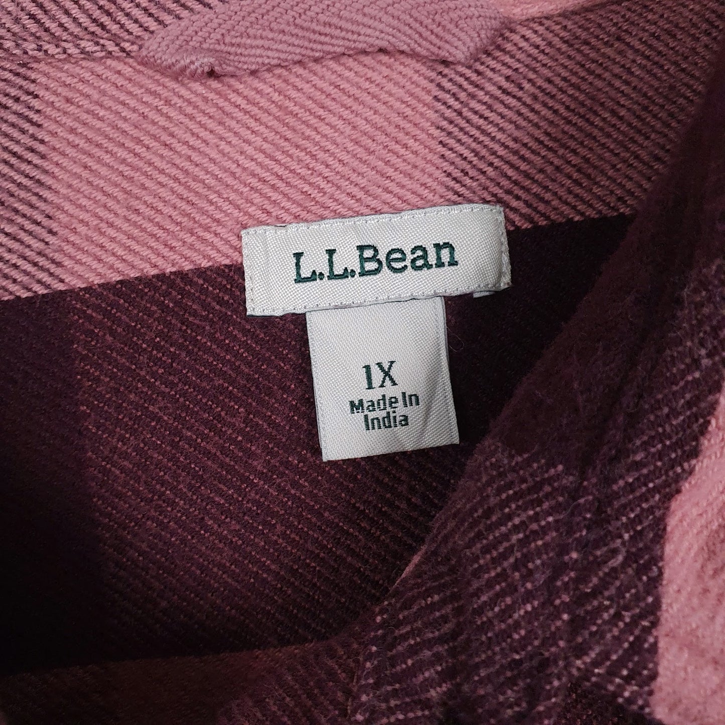 Womens Pink L.L.Bean Flannel  Shirt