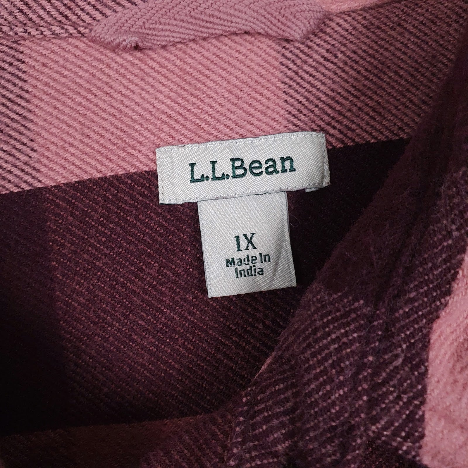 Womens Pink L.L.Bean Flannel  Shirt