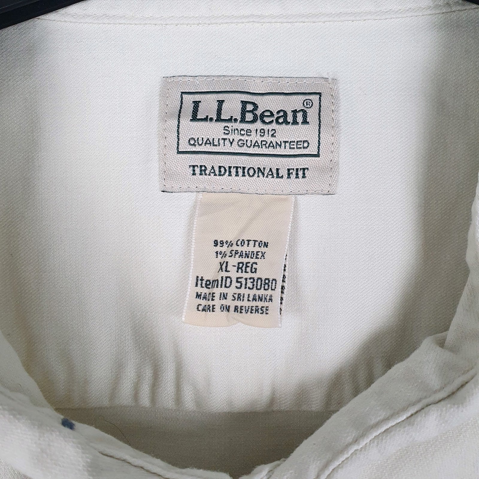 Mens Cream L.L.Bean   Shirt