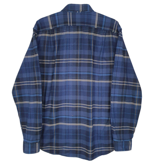 Mens Blue Eddie Bauer Flannel  Shirt