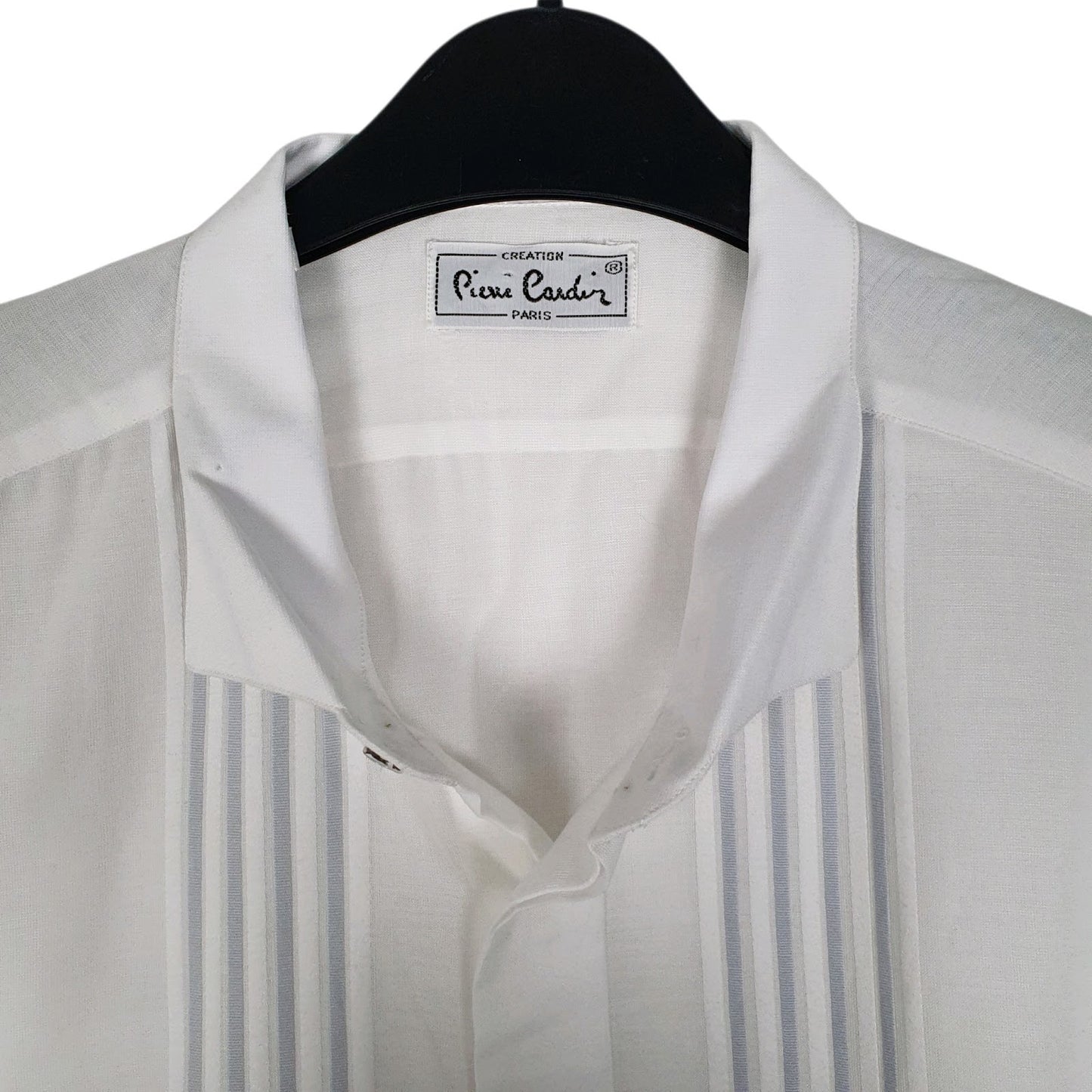 Mens White Pierre Cardin Tuxedo Formal Bowtie  Shirt