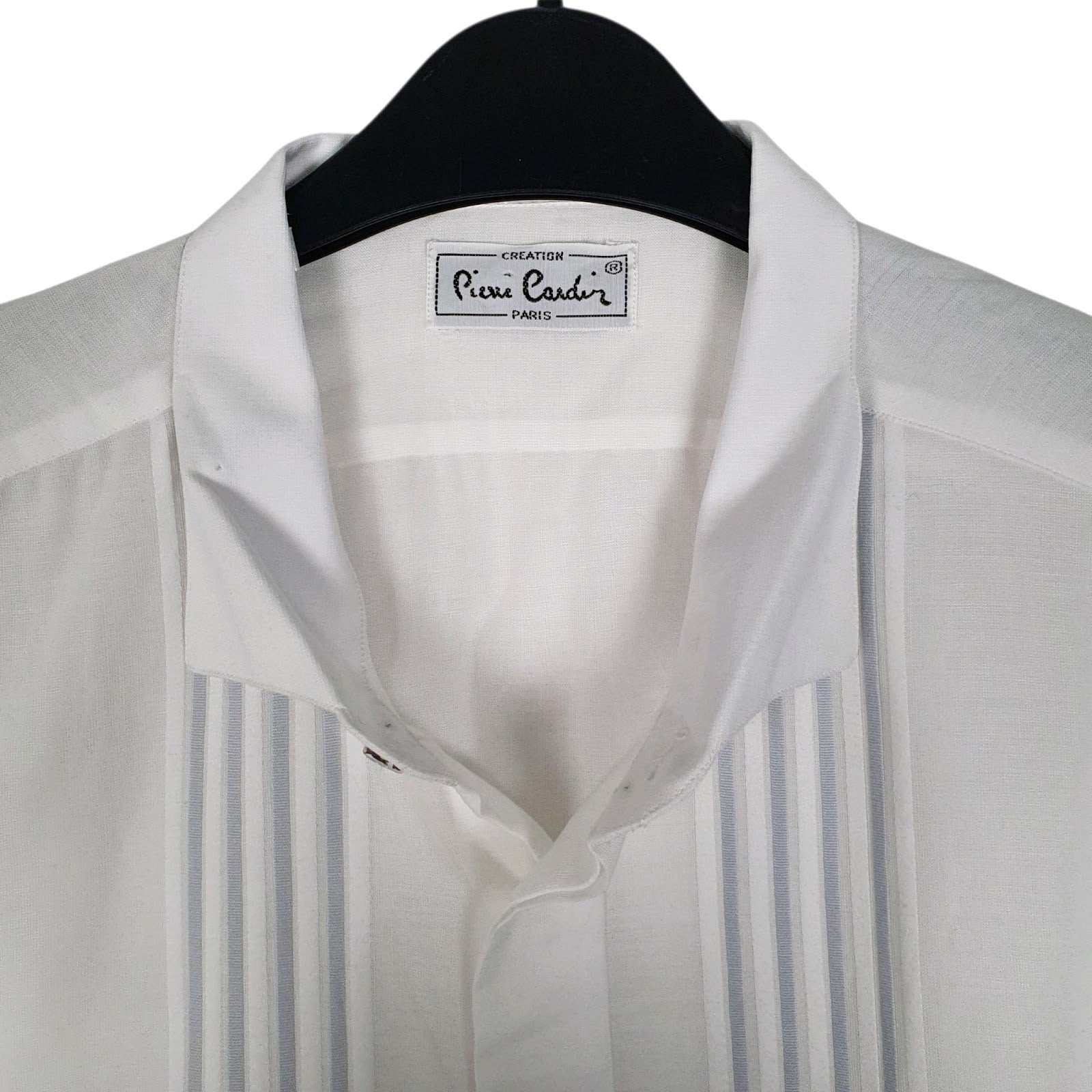 Mens White Pierre Cardin Tuxedo Formal Bowtie  Shirt