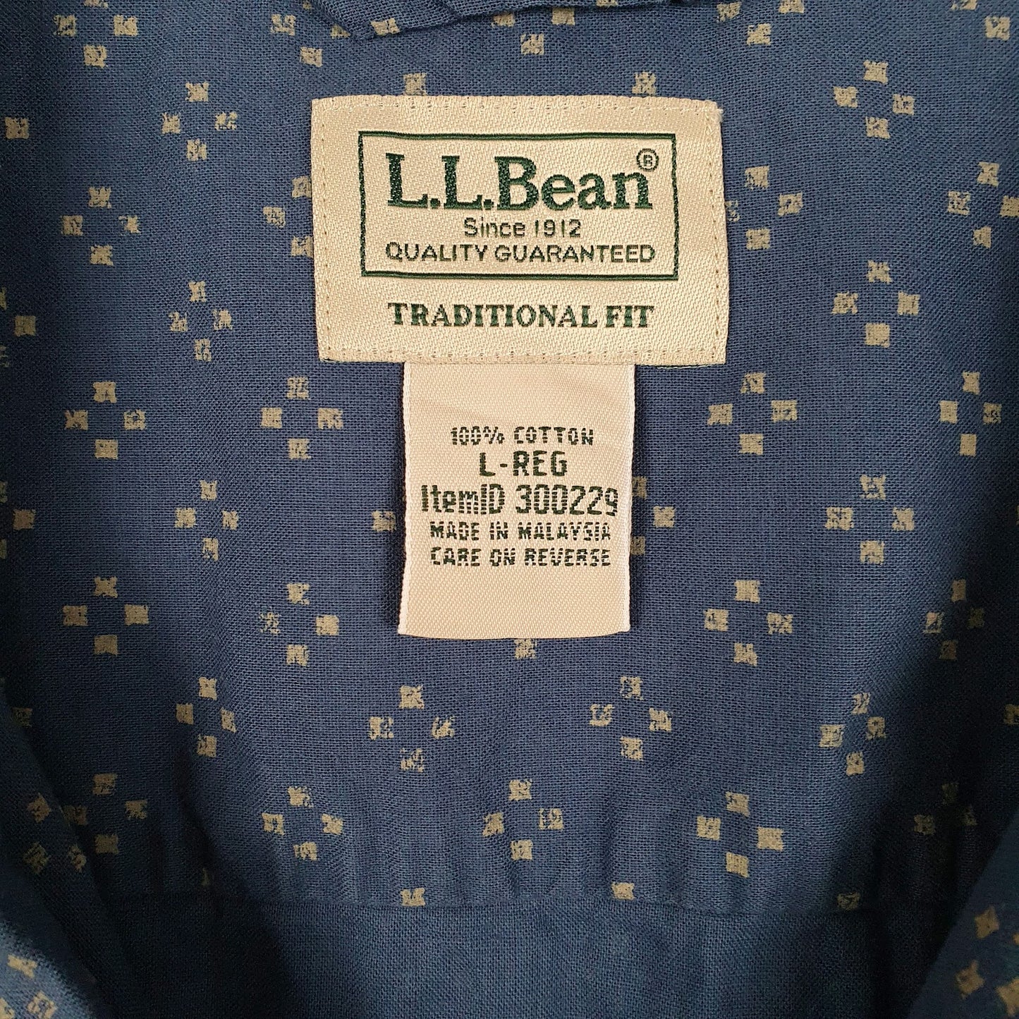 Mens Blue L.L.Bean   Shirt
