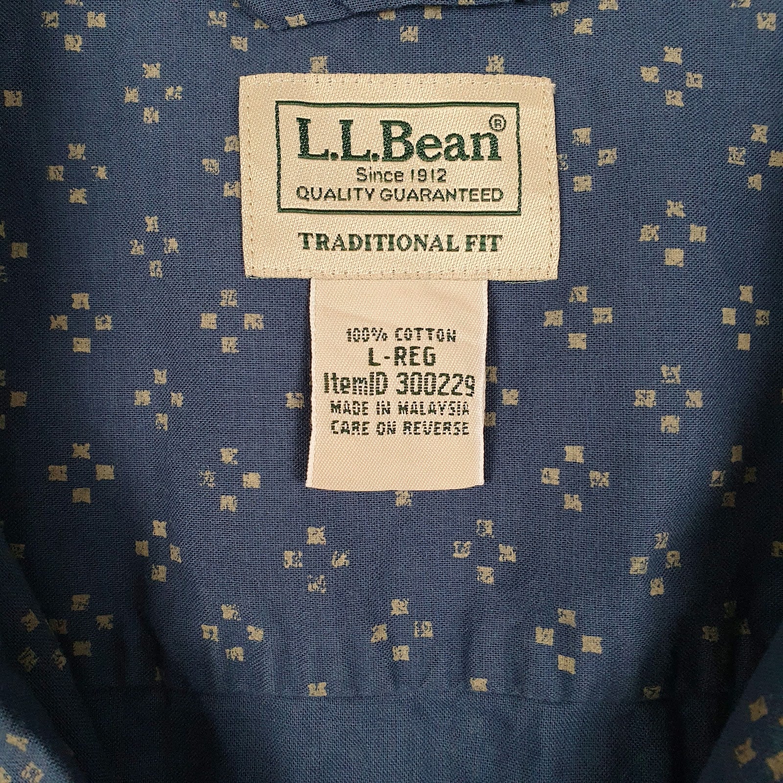 Mens Blue L.L.Bean   Shirt
