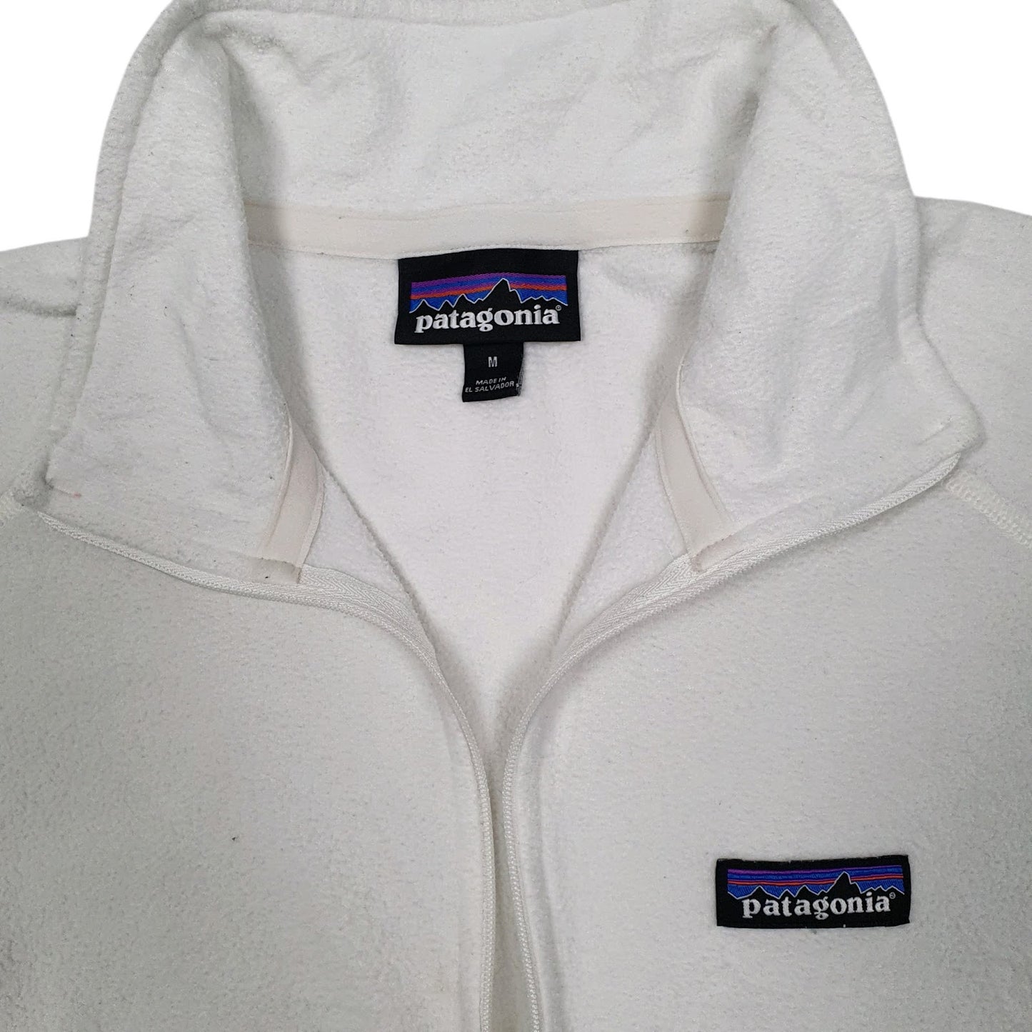Womens White Patagonia Micro D Lightweight Quarter Zip Jumper
