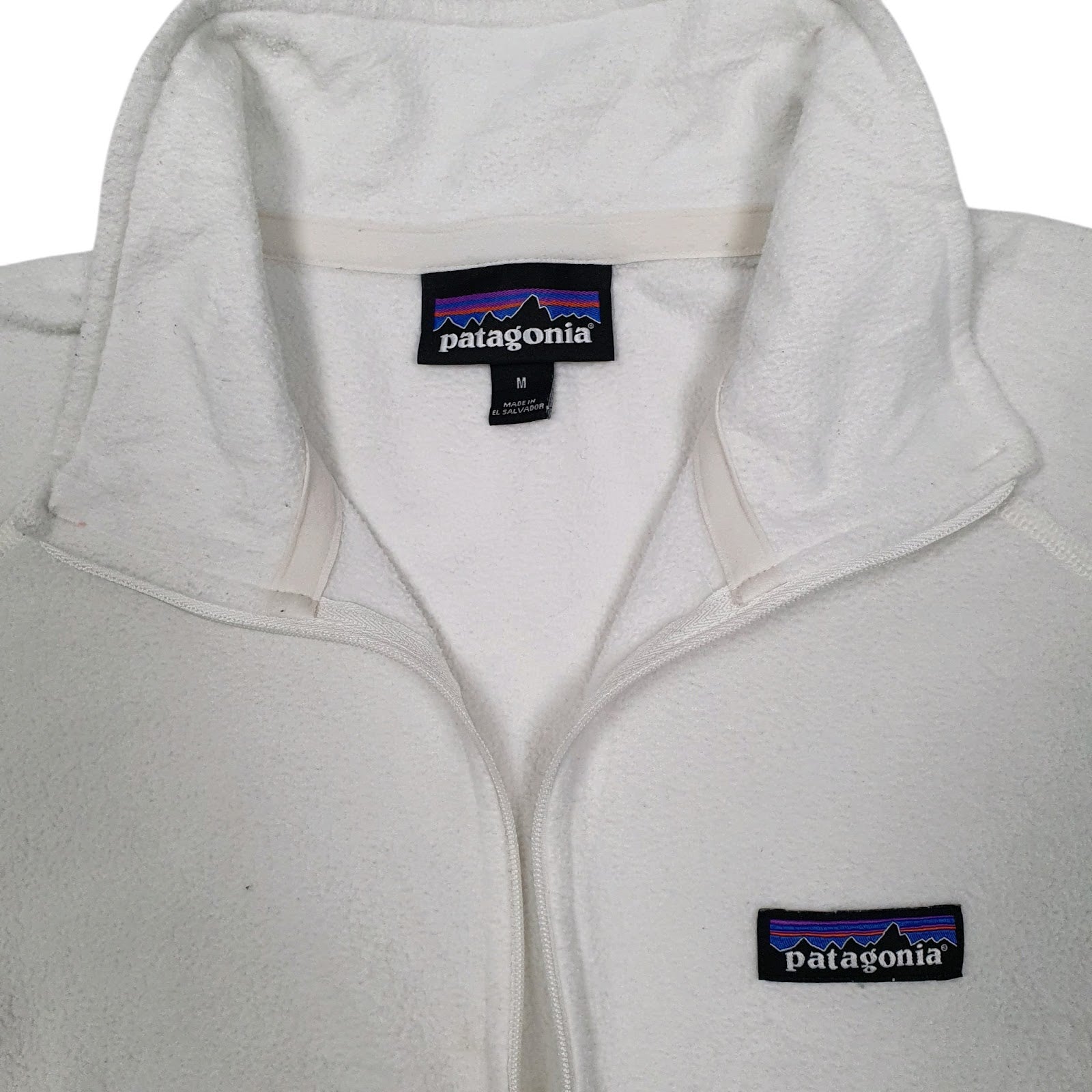 Womens White Patagonia Micro D Lightweight Quarter Zip Jumper