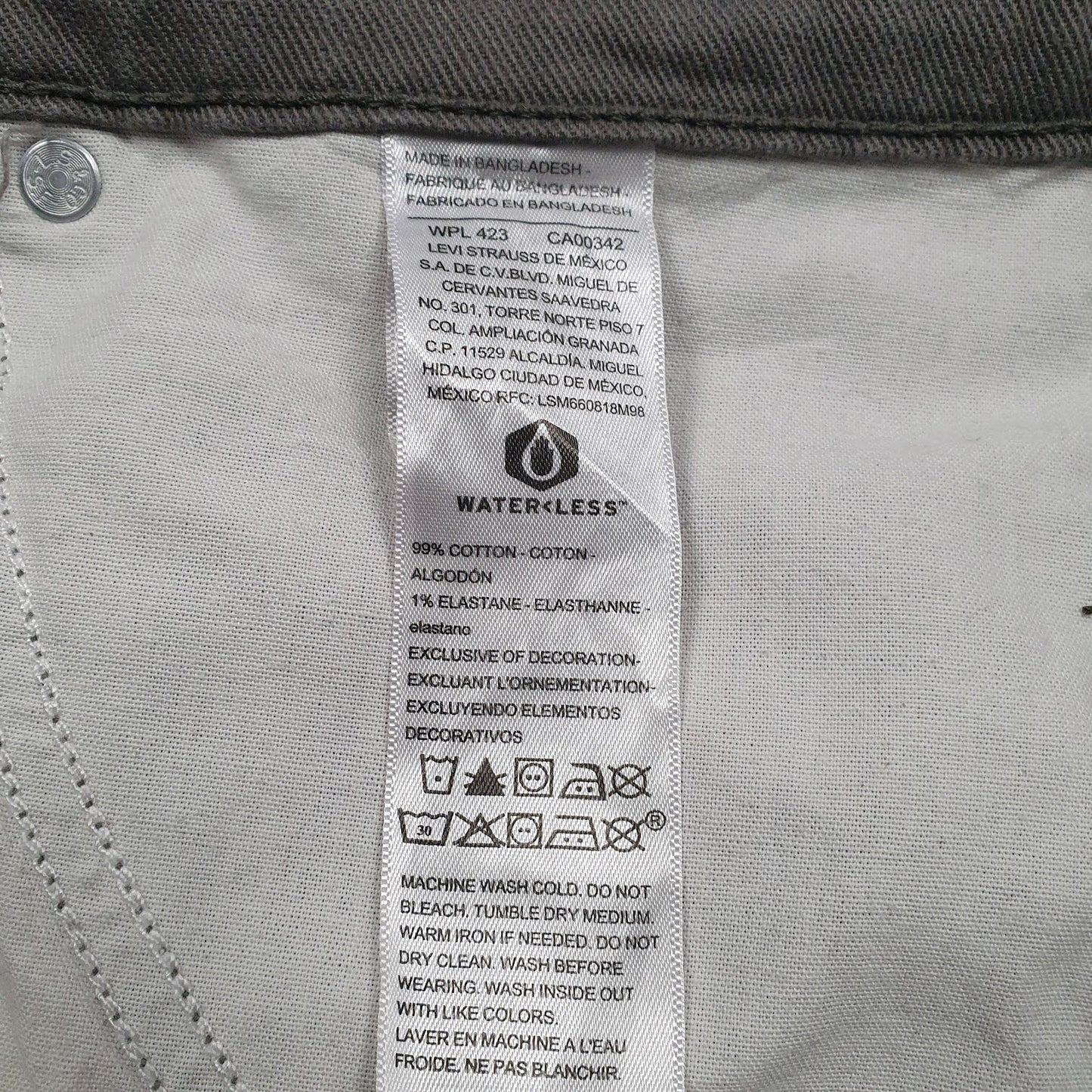 Mens Grey Levis Signature  Jeans