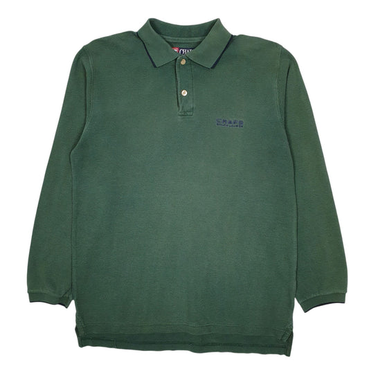 Mens Green Ralph Lauren Vintage 90s Long Sleeve Polo Shirt