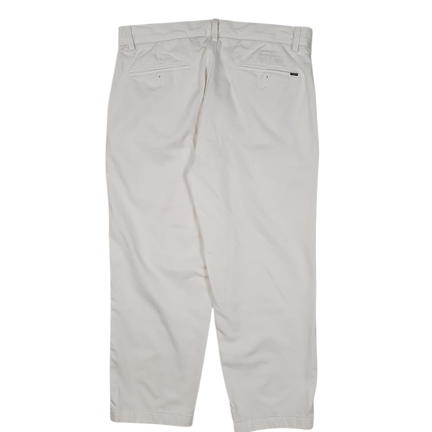 Mens White Polo Ralph Lauren Classic Fit  Trousers
