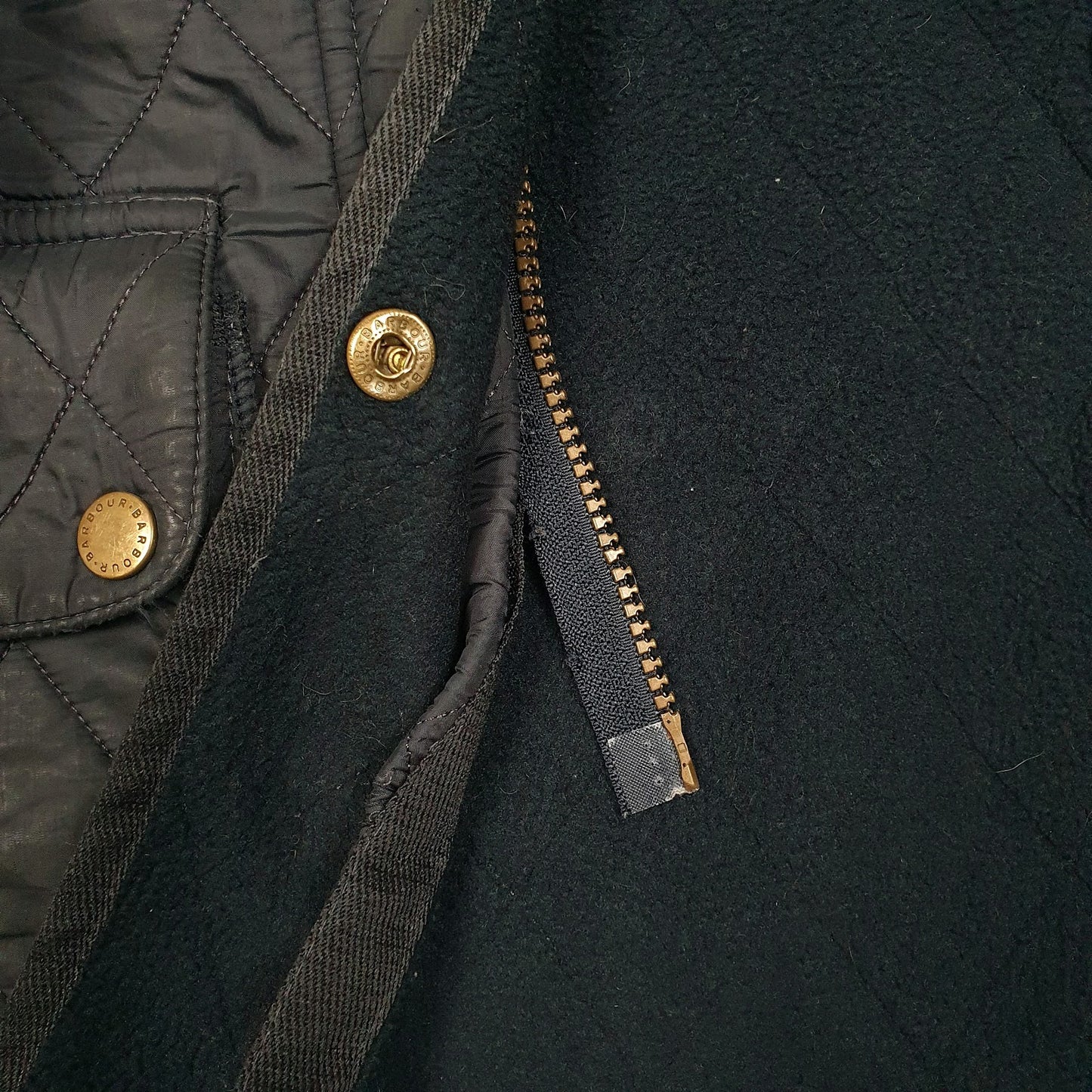 Womens Navy Barbour  Crewneck Coat