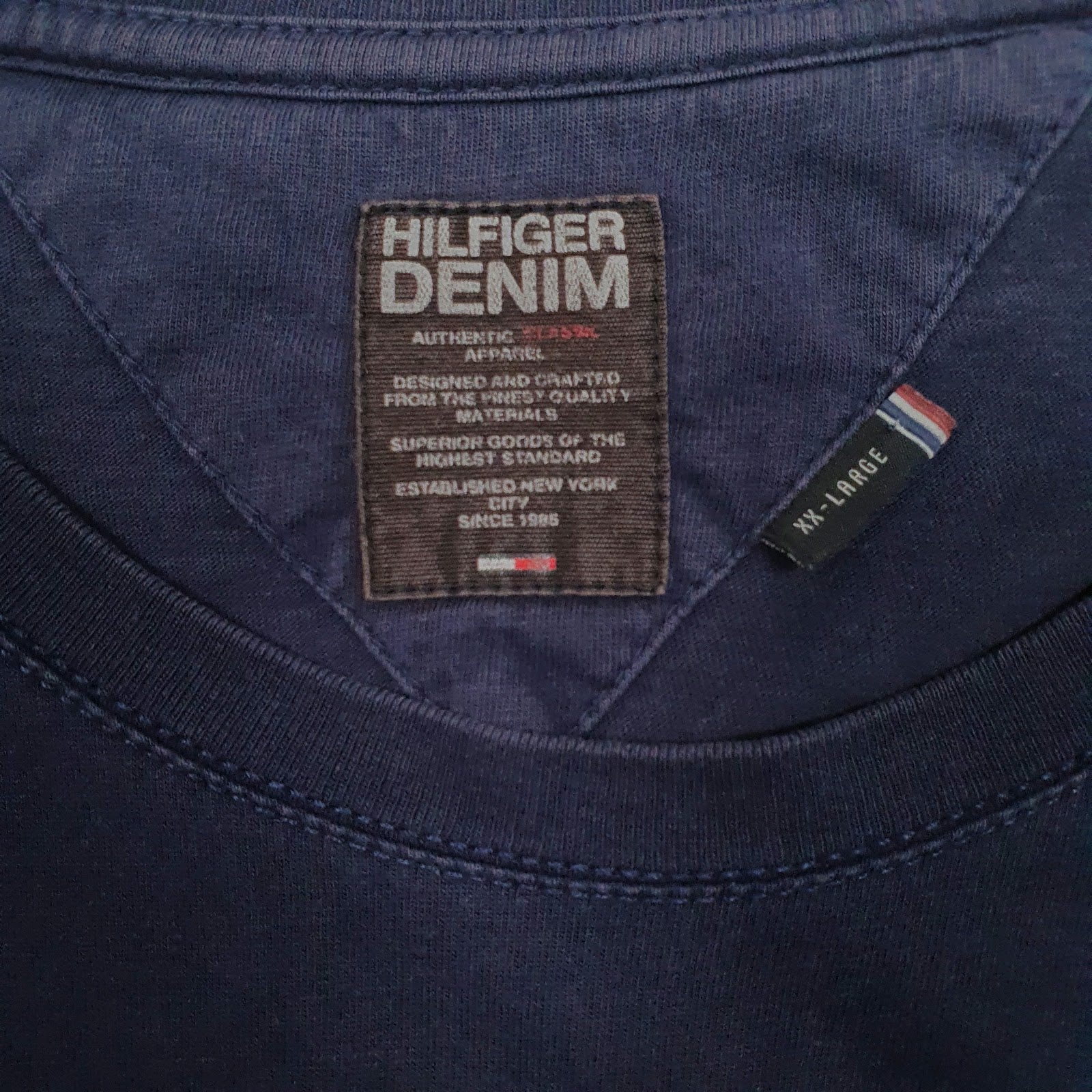 Mens Navy Tommy Hilfiger Spellout  T Shirt