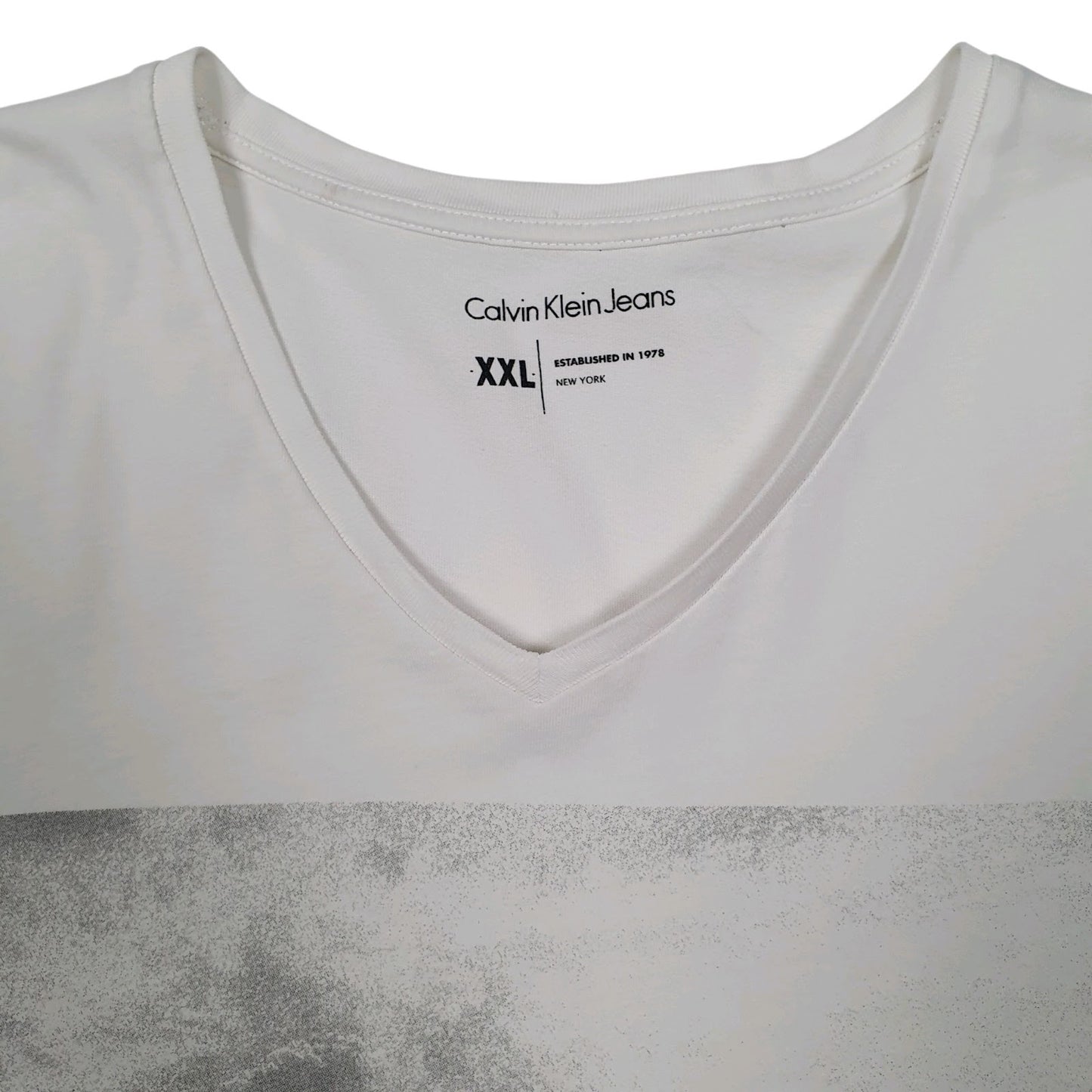 Mens White Calvin Klein   T Shirt