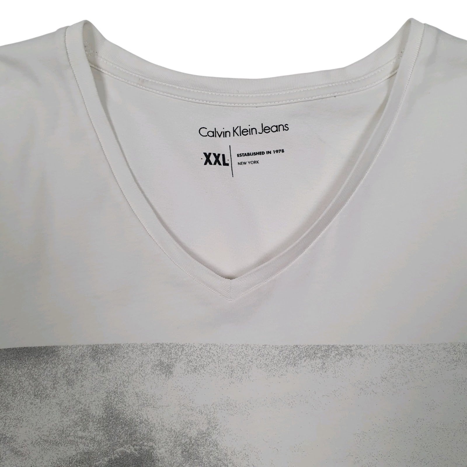 Mens White Calvin Klein   T Shirt
