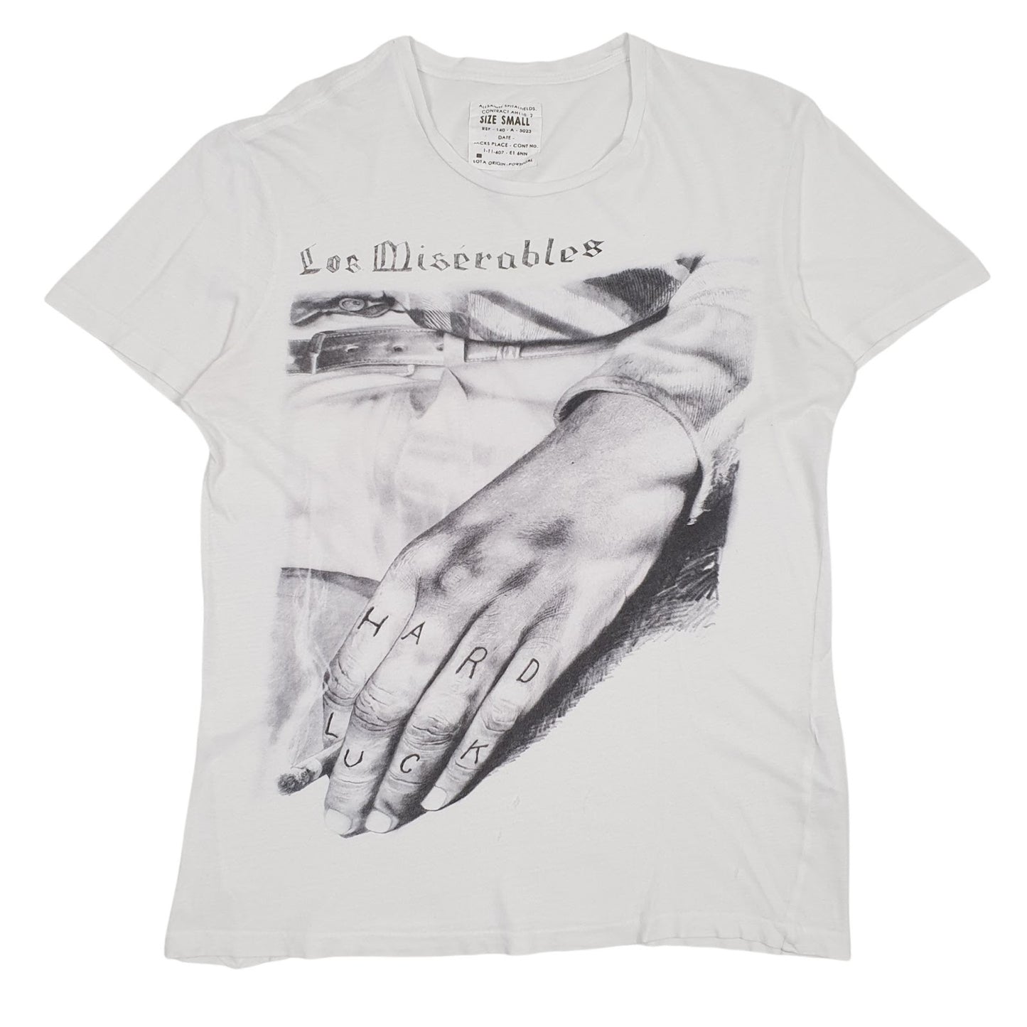 Mens White All Saints Les Miserables Short Sleeve T Shirt