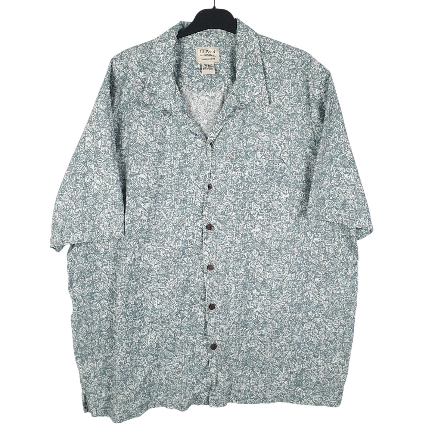 Mens Green L.L.Bean  Short Sleeve Shirt