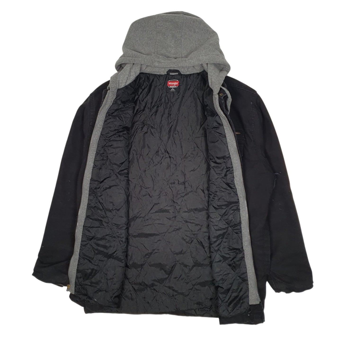 Mens Black Wrangler Hoodie Chore  Coat