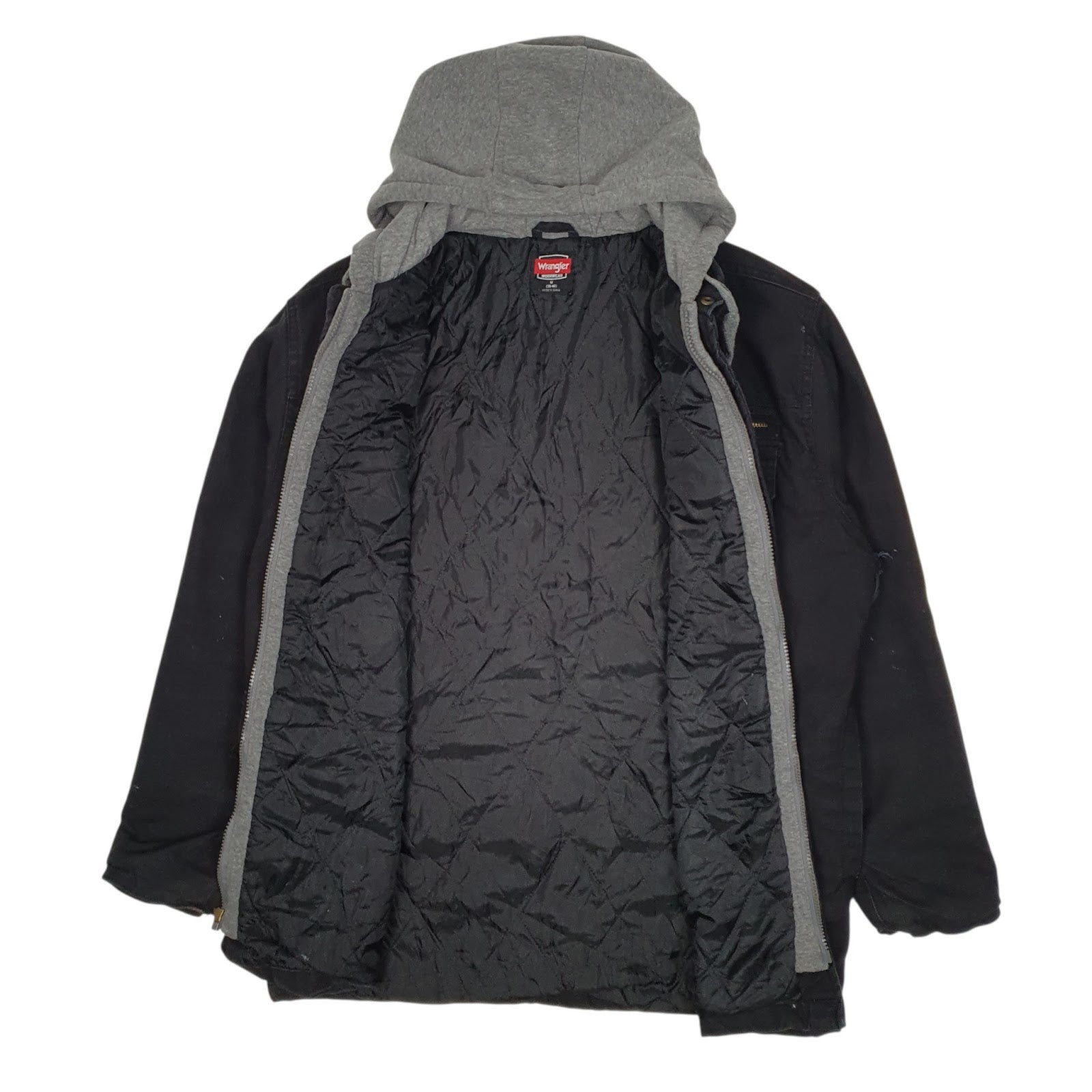 Mens Black Wrangler Hoodie Chore  Coat