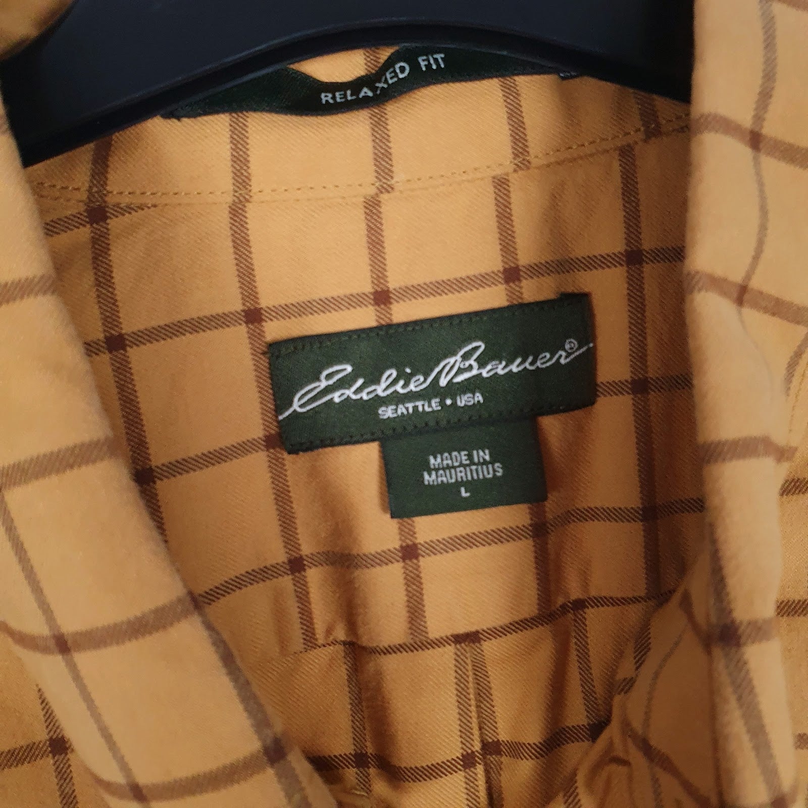 Mens Orange Eddie Bauer   Shirt