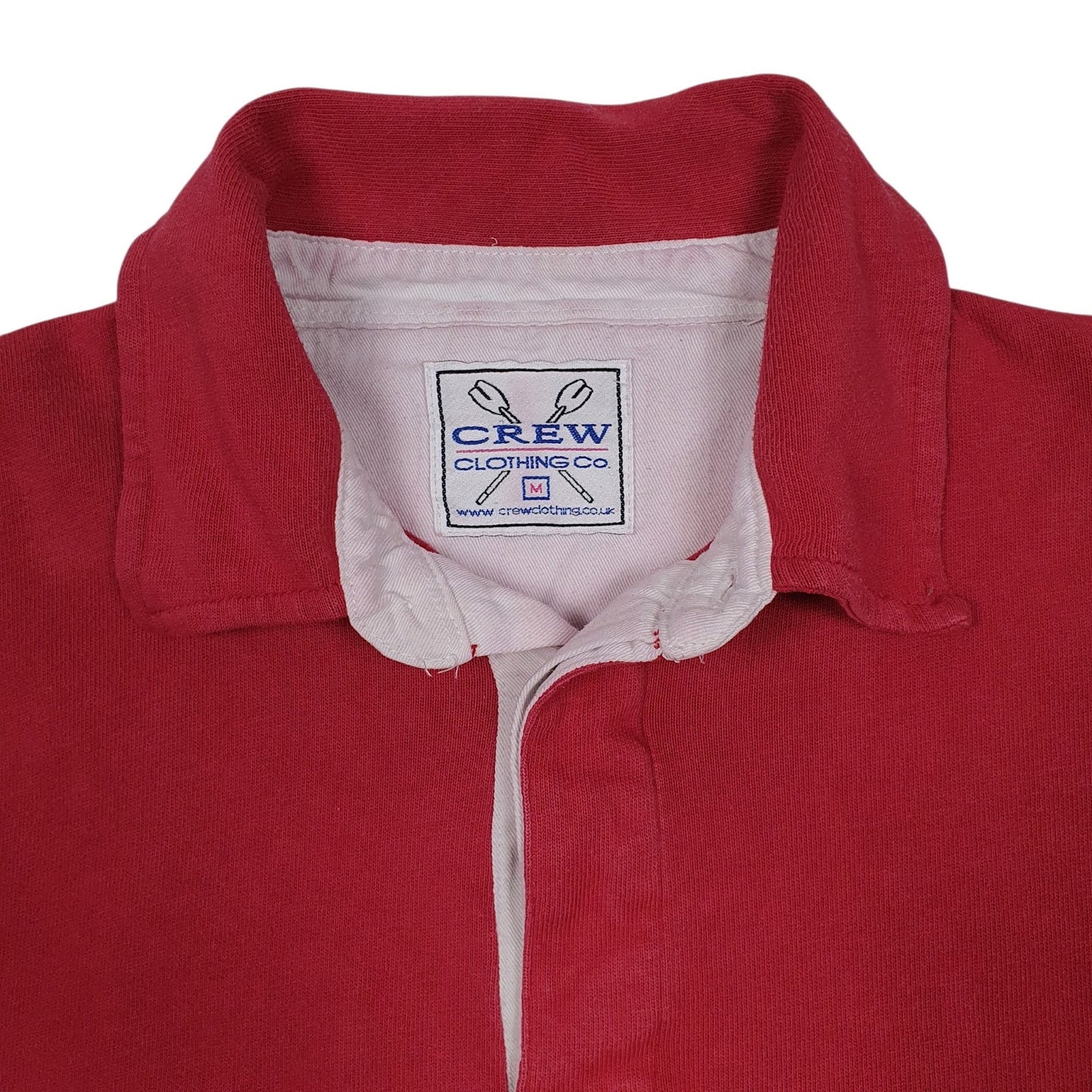 Mens Red Crew Clothing Co Rugby Vintage 2000s  Polo Shirt