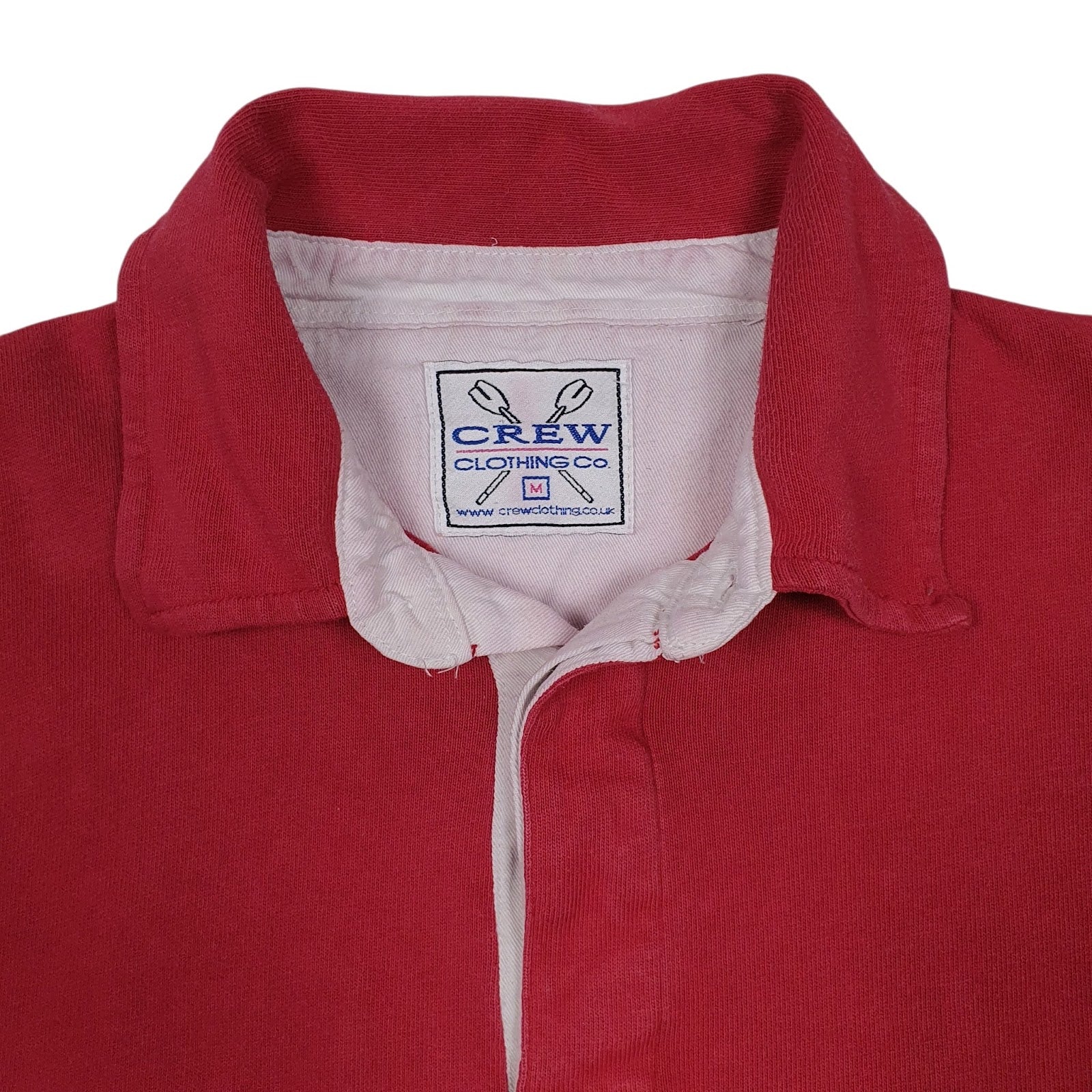 Mens Red Crew Clothing Co Rugby Vintage 2000s  Polo Shirt