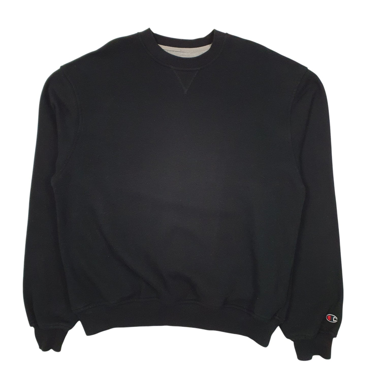 Mens Black Champion  Crewneck Jumper