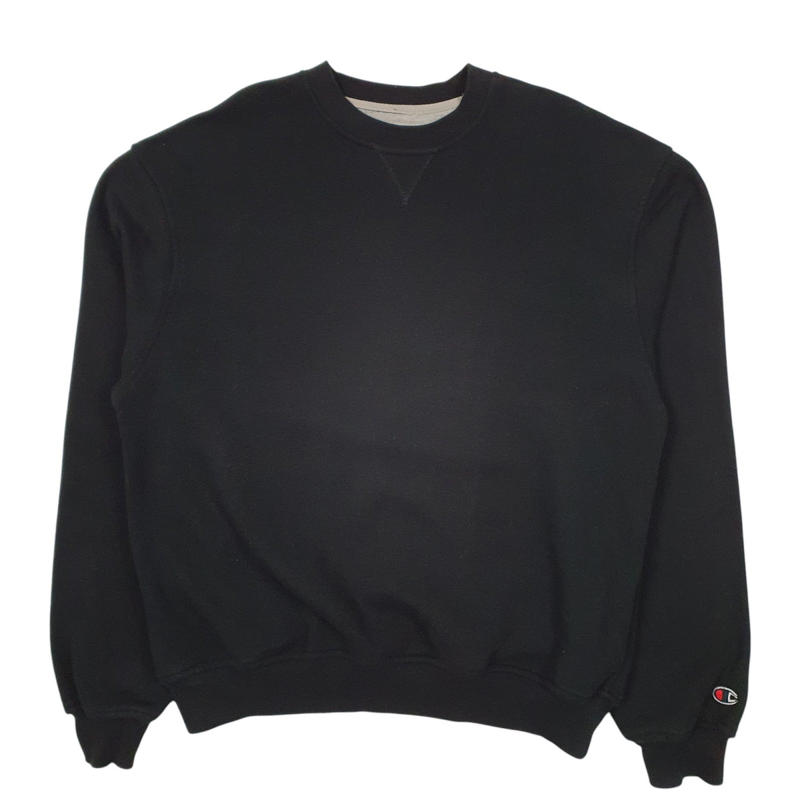 Mens Black Champion  Crewneck Jumper