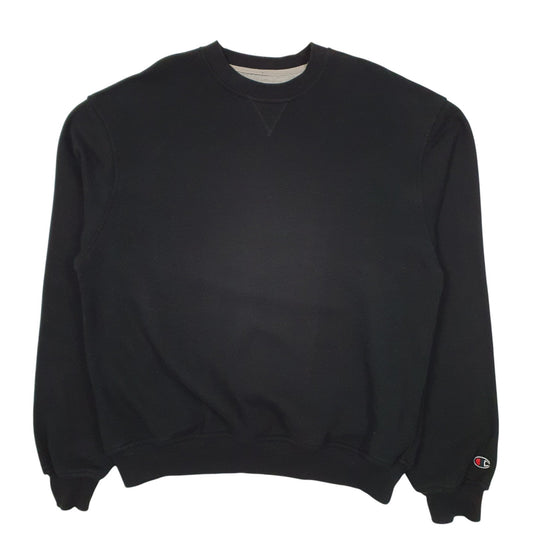 Mens Black Champion  Crewneck Jumper