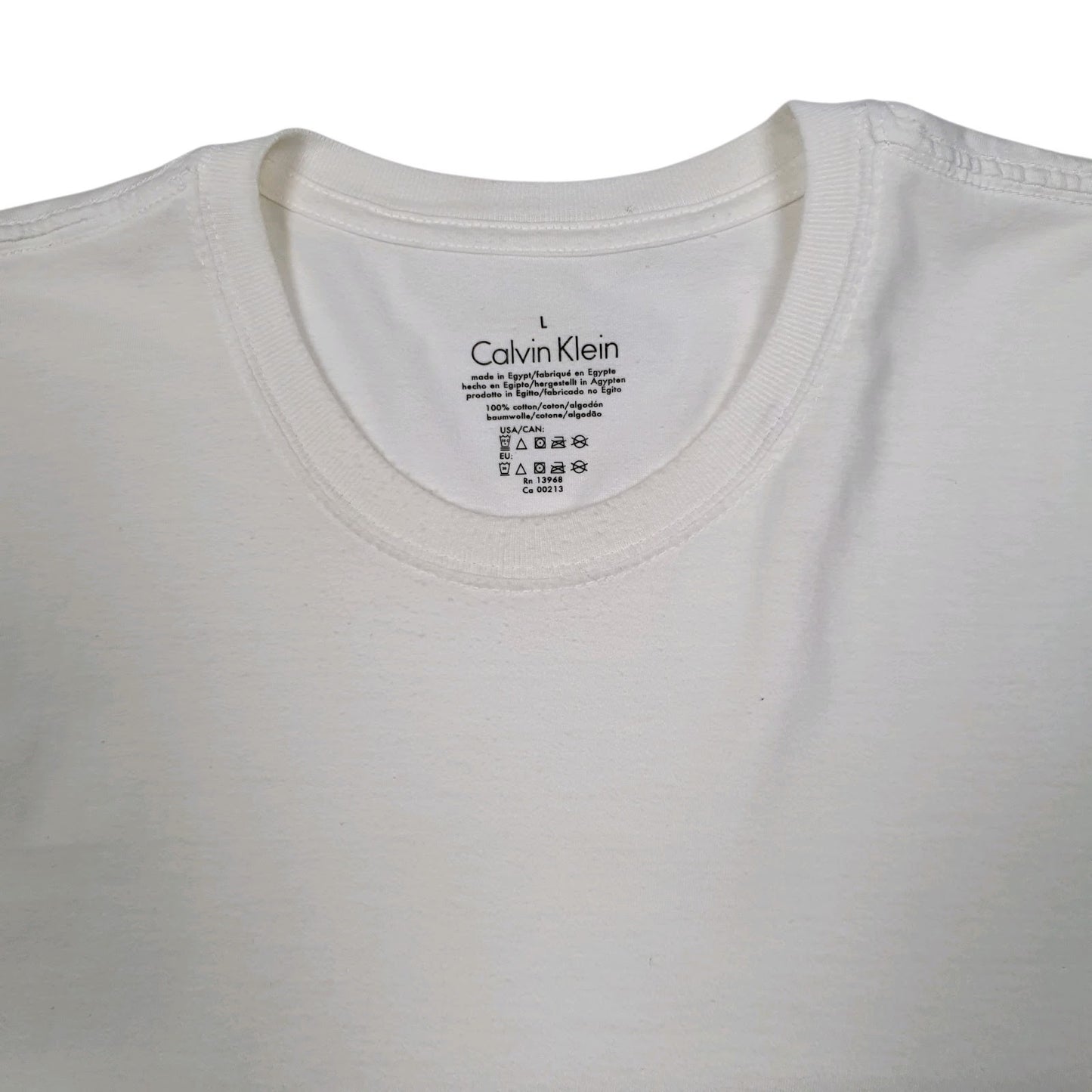 Mens White Calvin Klein   T Shirt