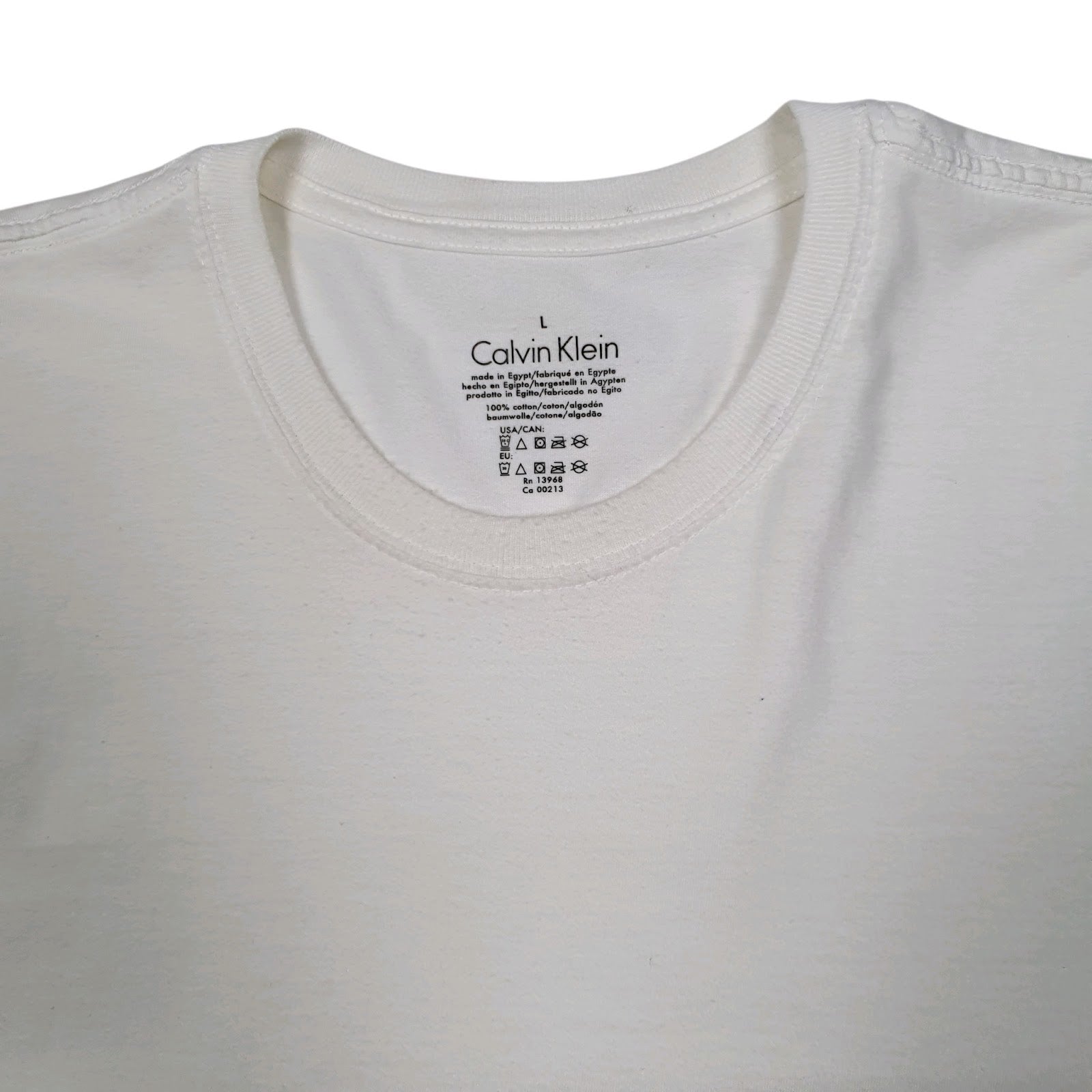 Mens White Calvin Klein   T Shirt