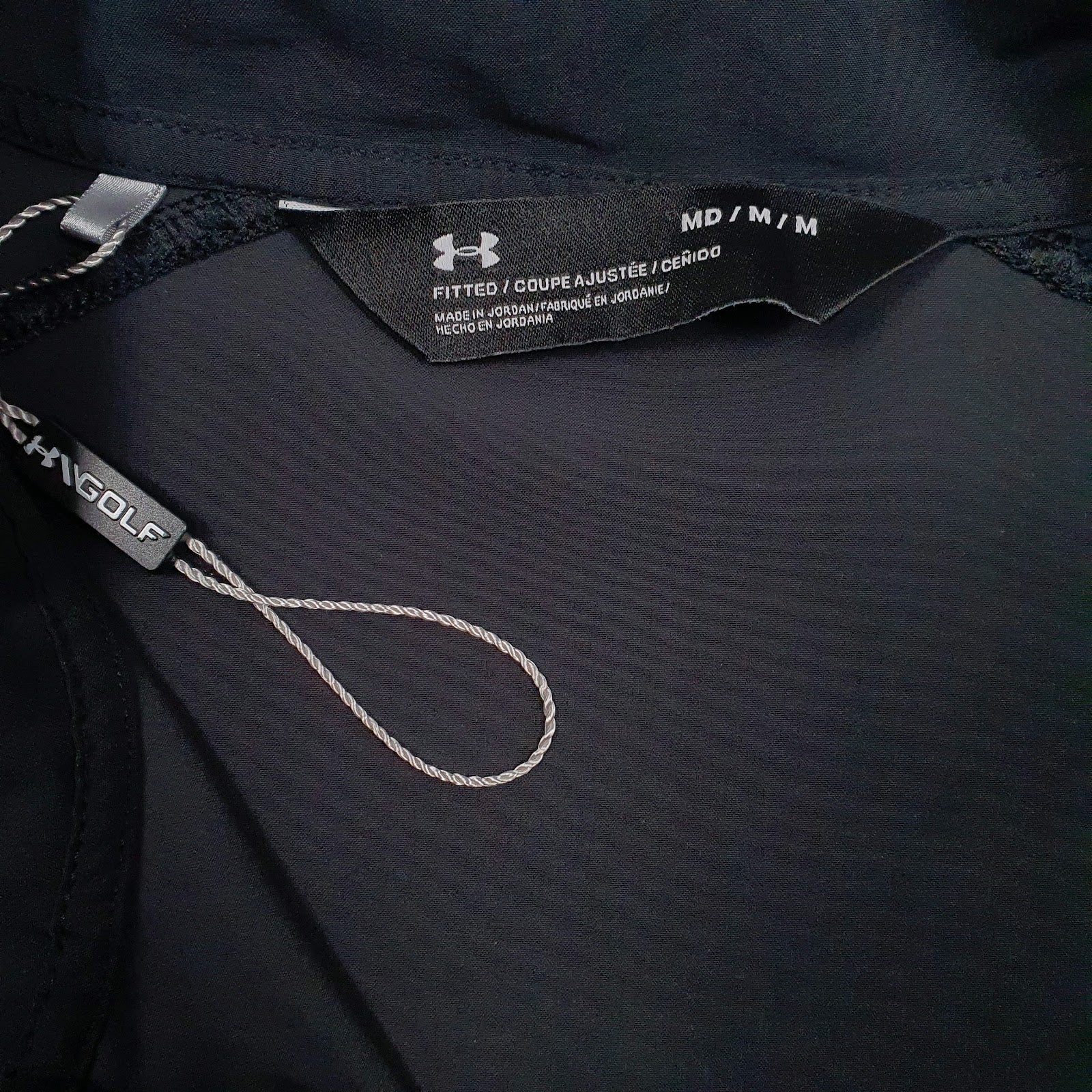 Mens Black Under Armour Golf  Coat