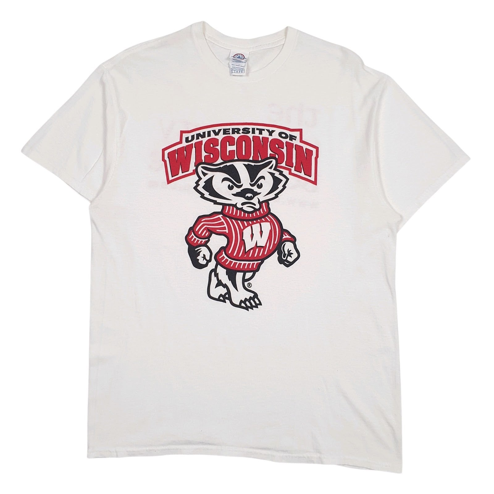 Mens White Delta University Of Wisconsin Short Sleeve T Shirt
