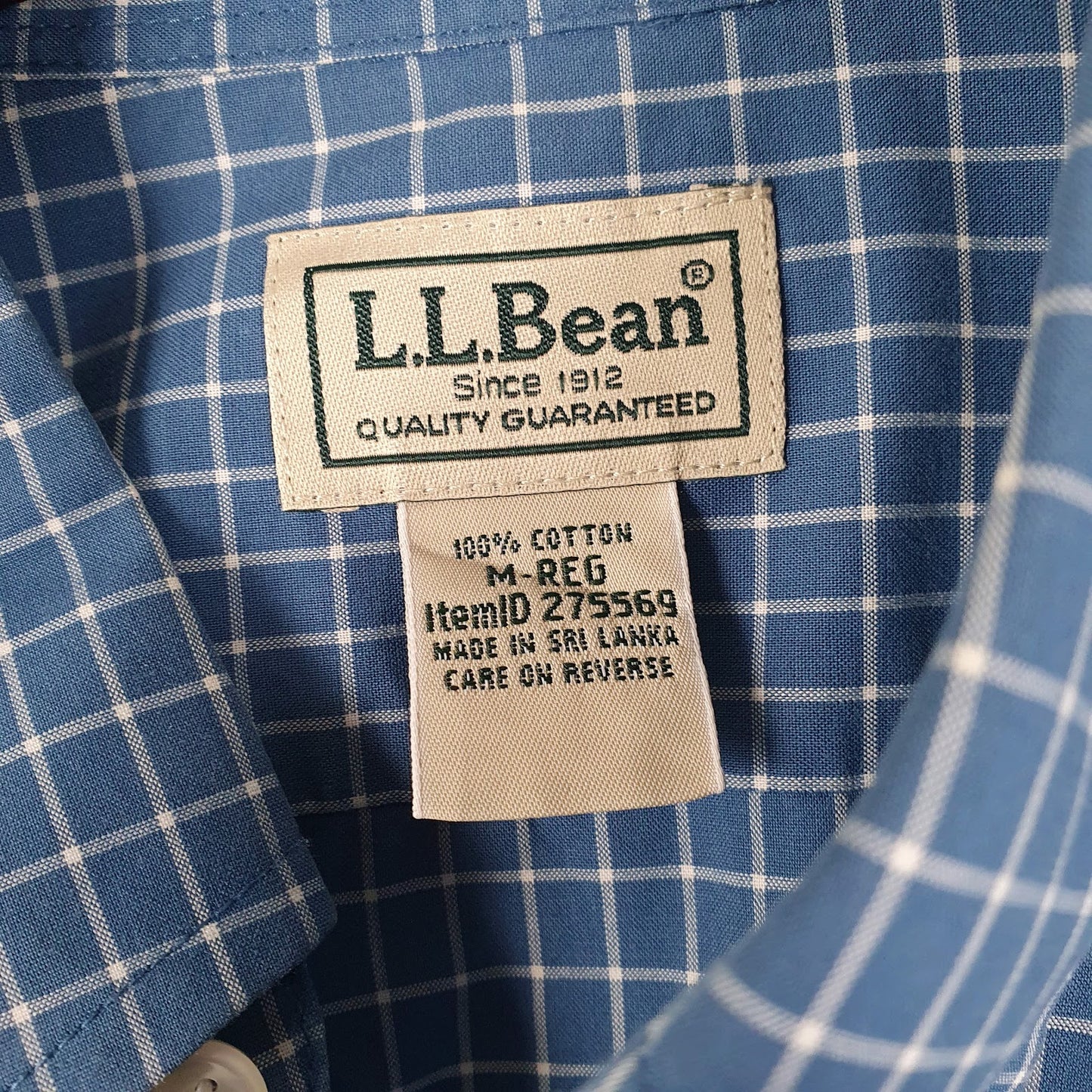Mens Blue L.L.Bean   Shirt