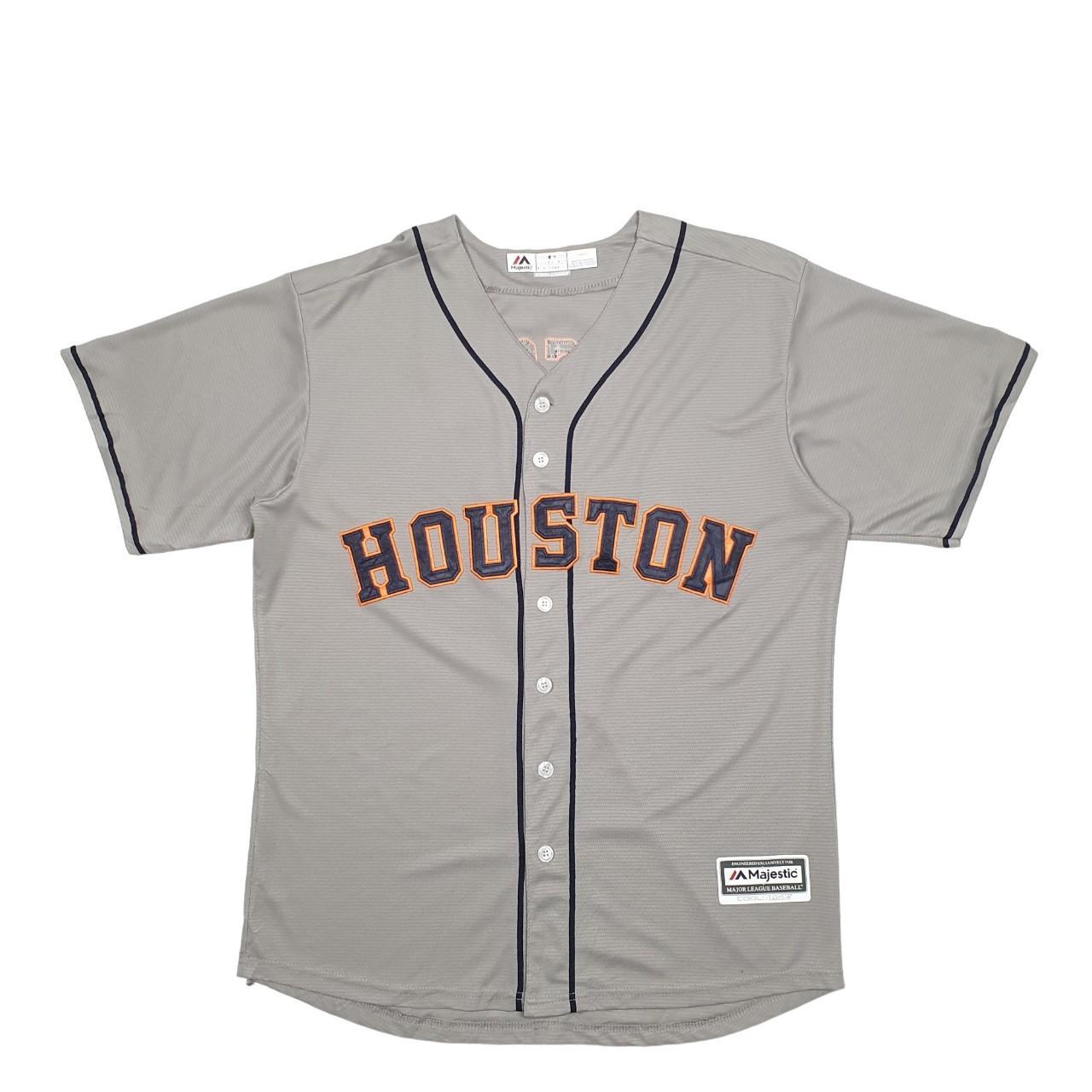 Majestic MLB Baseball Jersey Houston Astros Short Sleeve Polyester T Shirt L