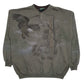 Mens Green Forest Glen Apparel Henley Graphic Vintage 90s Made In USA Quarter Zip Jumper