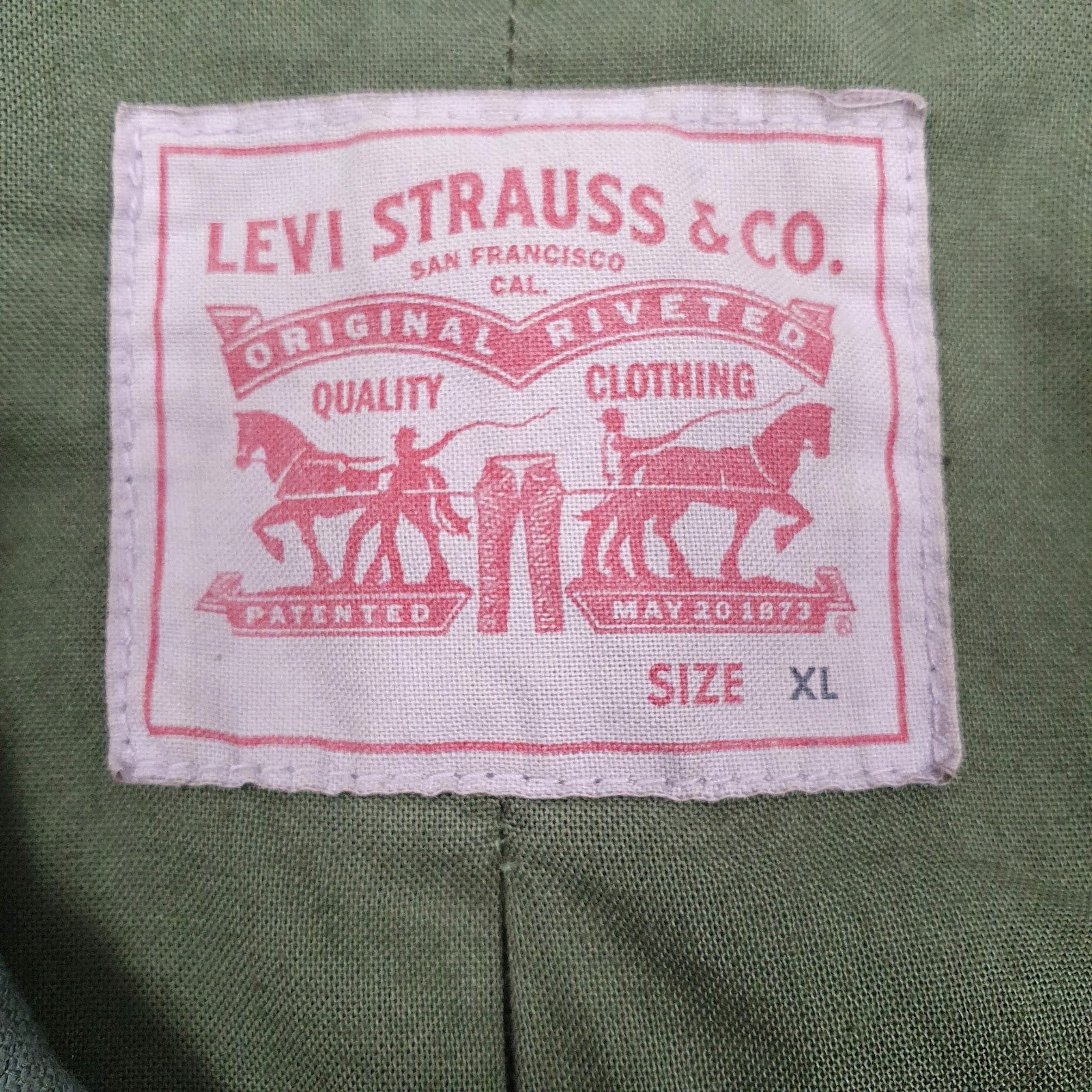 Womens Green Levis Military  Coat