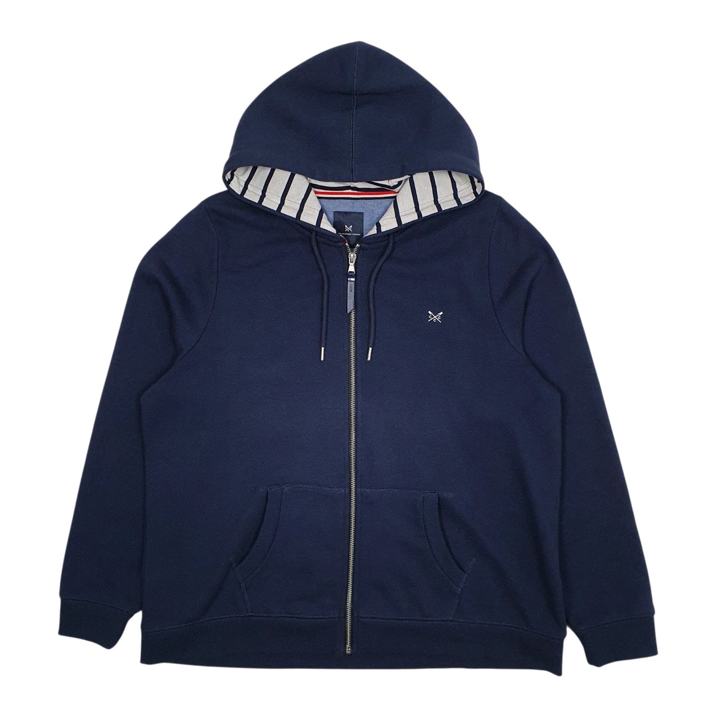 Womens Navy Crew Clothing Co Hoodie Full Zip Jumper