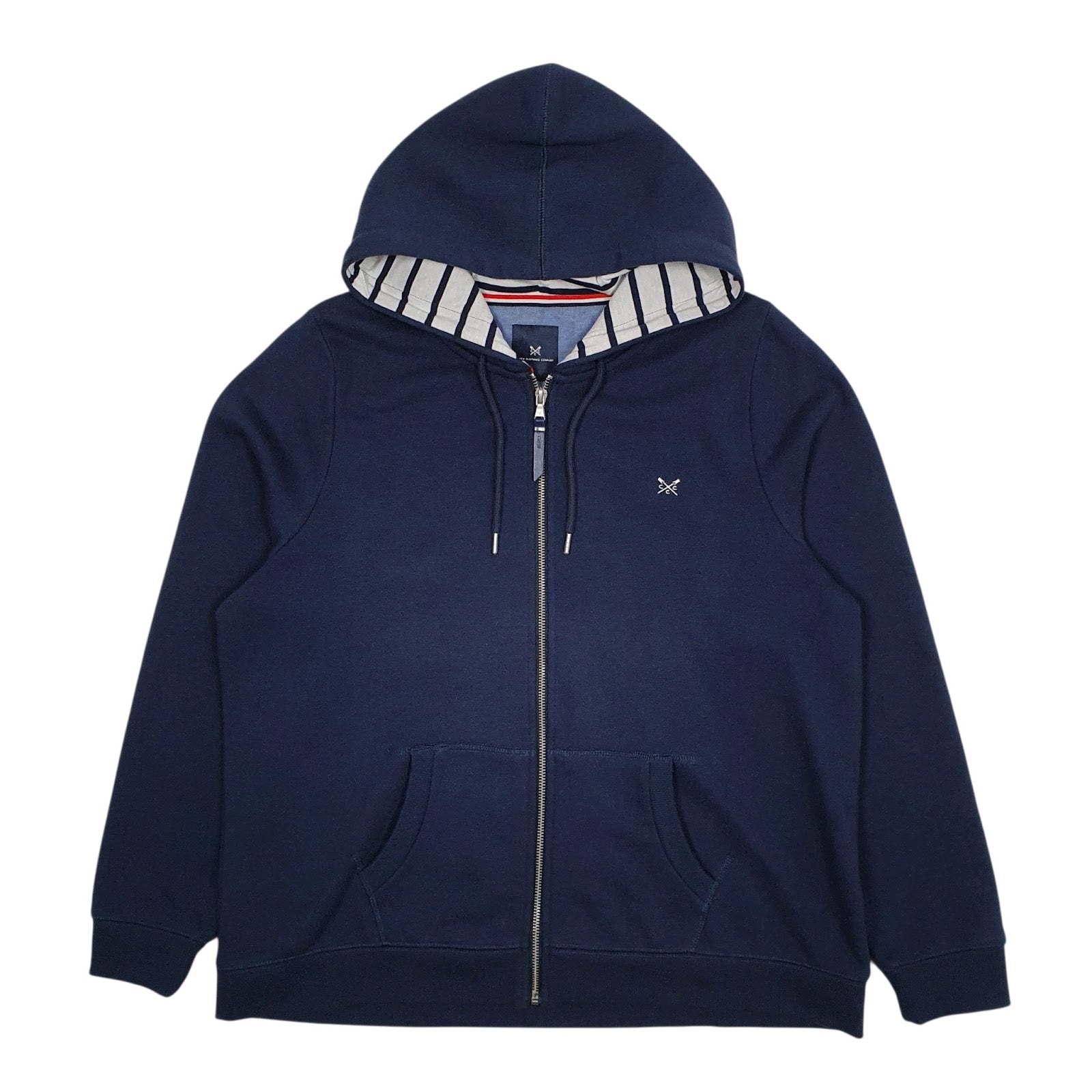 Womens Navy Crew Clothing Co Hoodie Full Zip Jumper