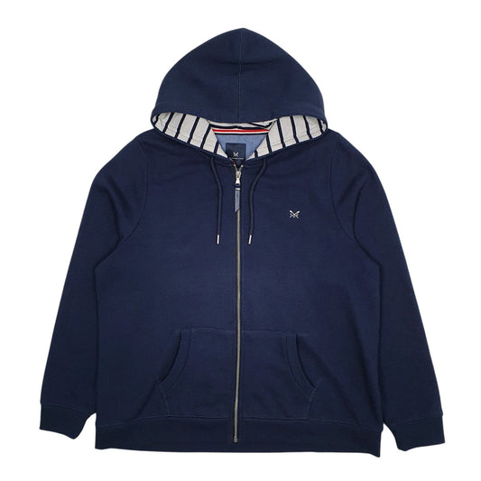 Womens Navy Crew Clothing Co Hoodie Full Zip Jumper