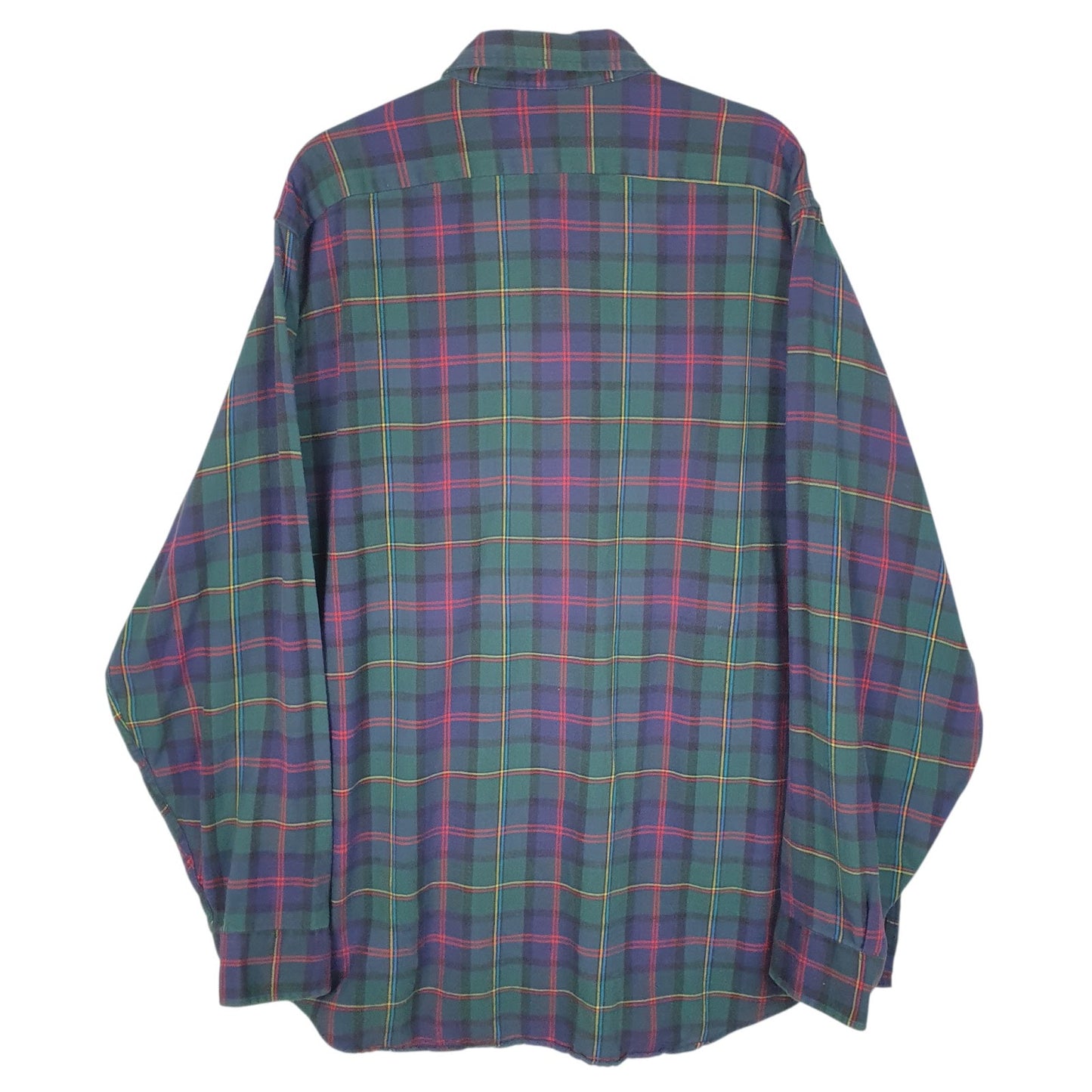 Mens Green L.L.Bean Flannel Vintage 90s Made In USA  Shirt